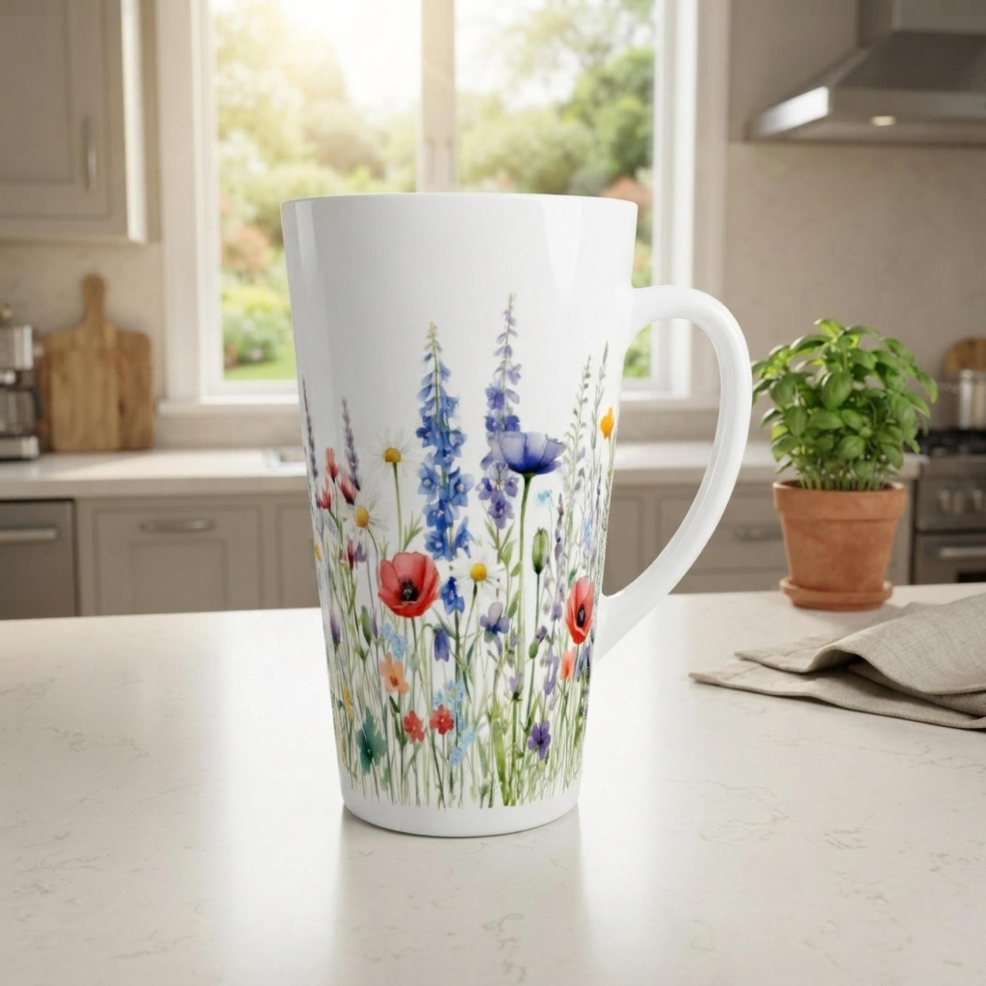 Latte 17oz Ceramic Mug - Coffee or Tea Cup, Extra Tall