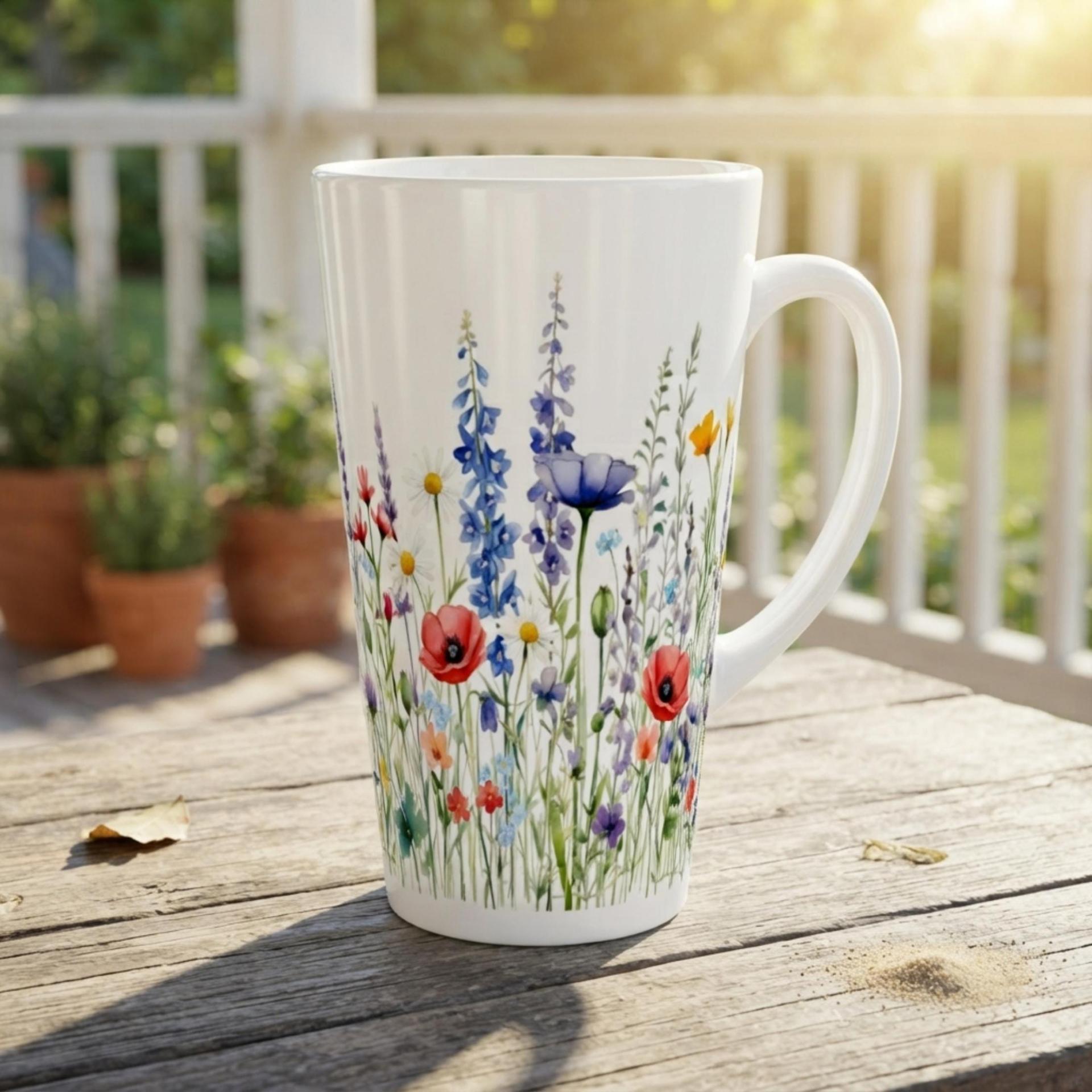 Latte 17oz Ceramic Mug - Coffee or Tea Cup, Extra Tall