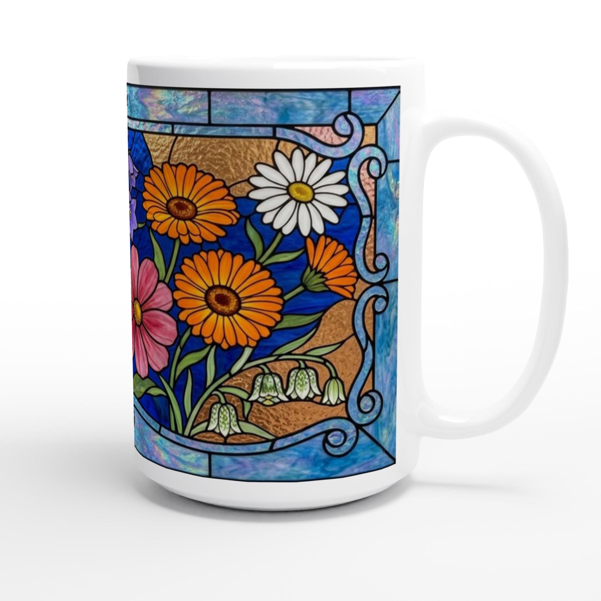 Large and Small Ceramic Mug Set, 15oz and 11oz Cups