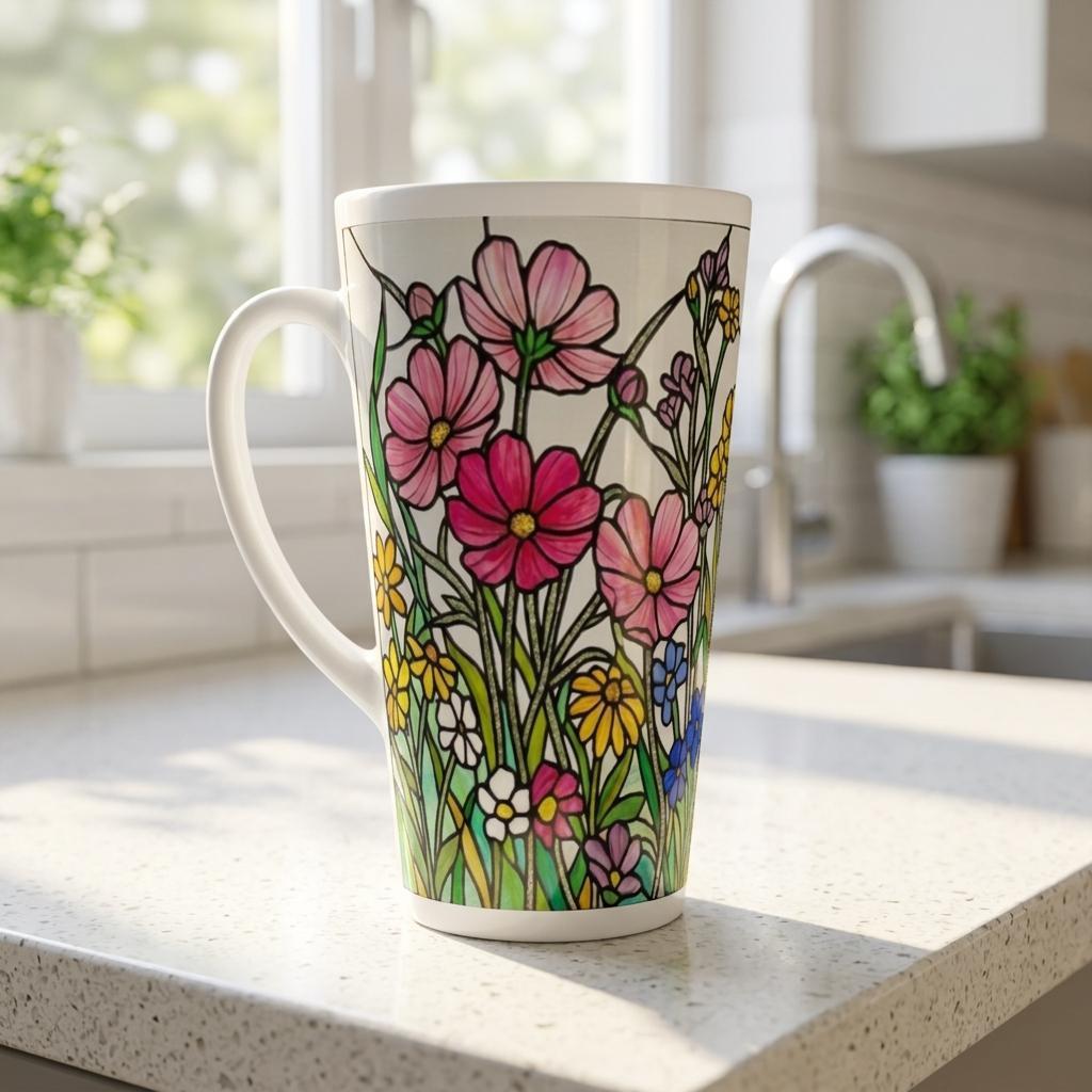 Latte 17oz Ceramic Mug - Coffee or Tea Cup, Extra Tall