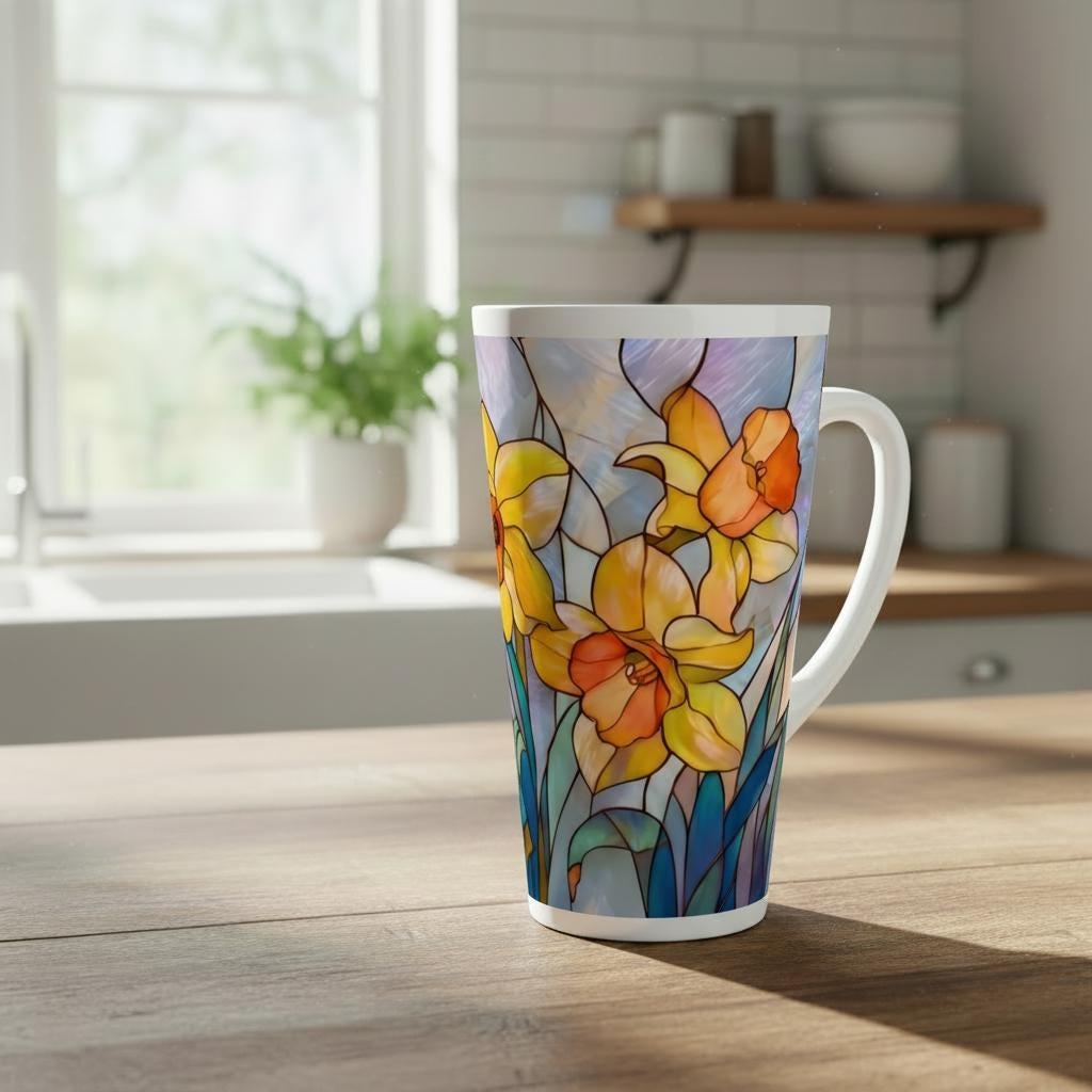 Latte 17oz Ceramic Mug - Coffee or Tea Cup, Extra Tall