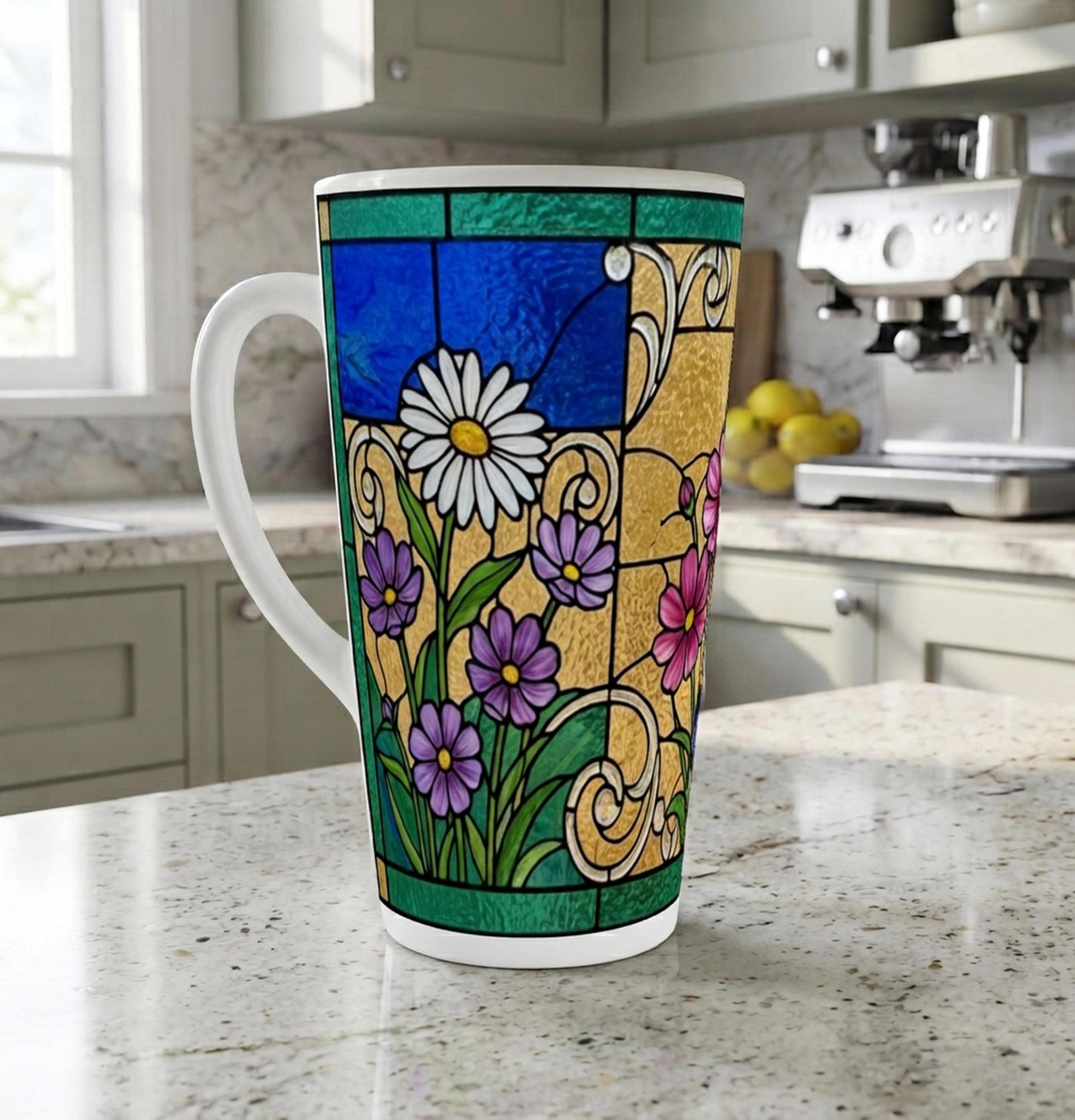 Latte 17oz Ceramic Mug - Coffee or Tea Cup, Extra Tall