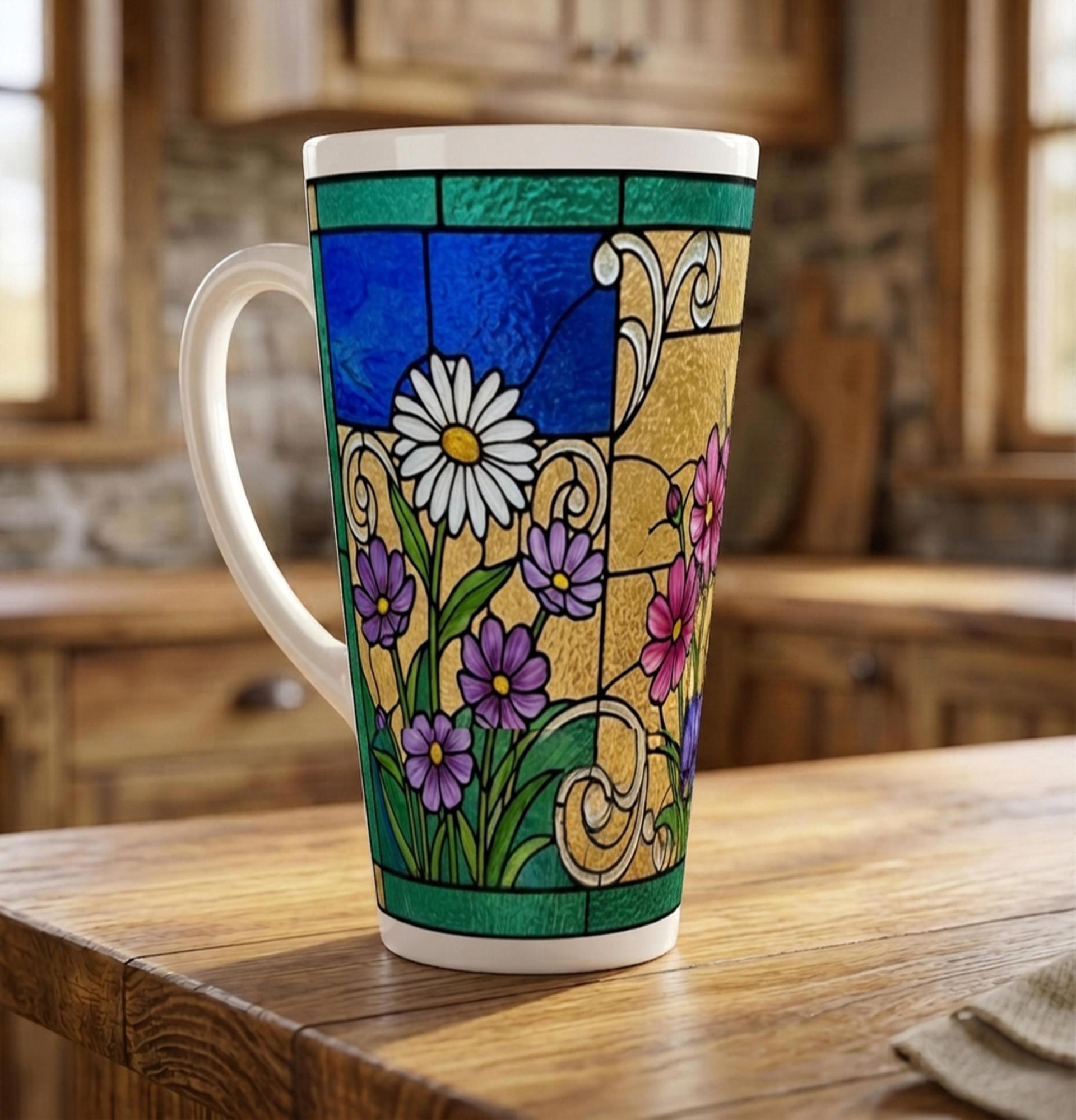 Latte 17oz Ceramic Mug - Coffee or Tea Cup, Extra Tall