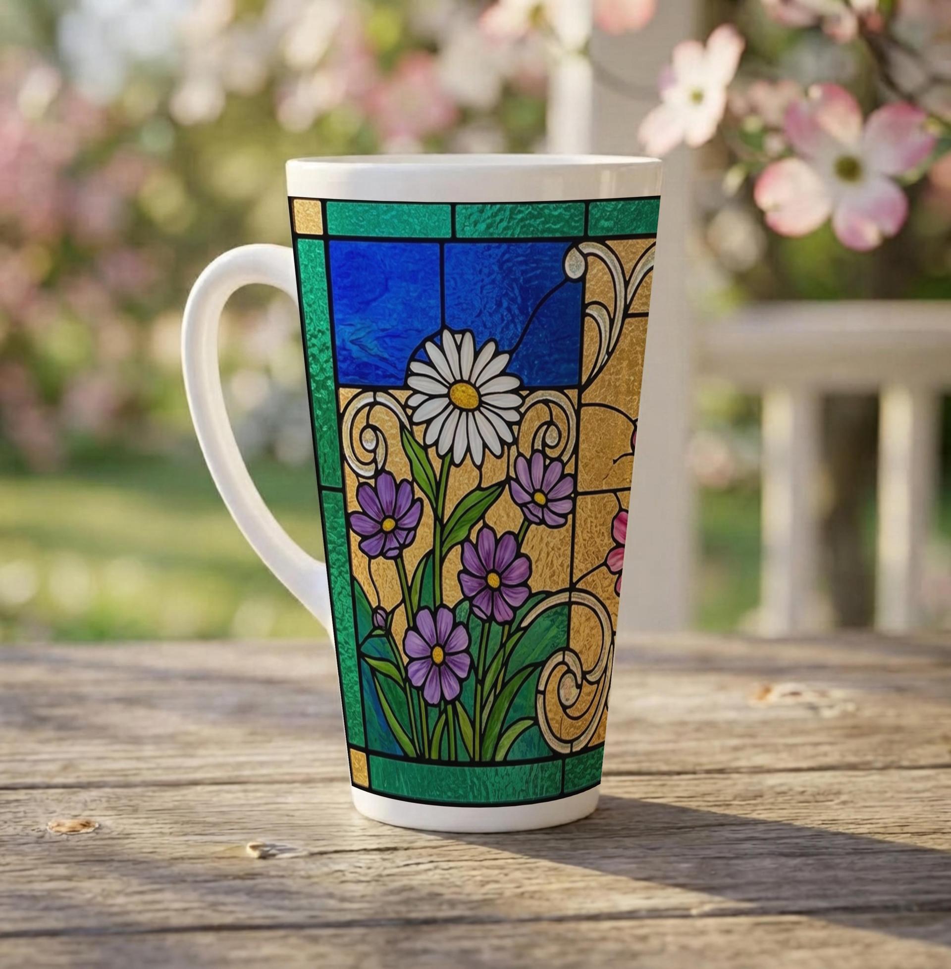 Latte 17oz Ceramic Mug - Coffee or Tea Cup, Extra Tall