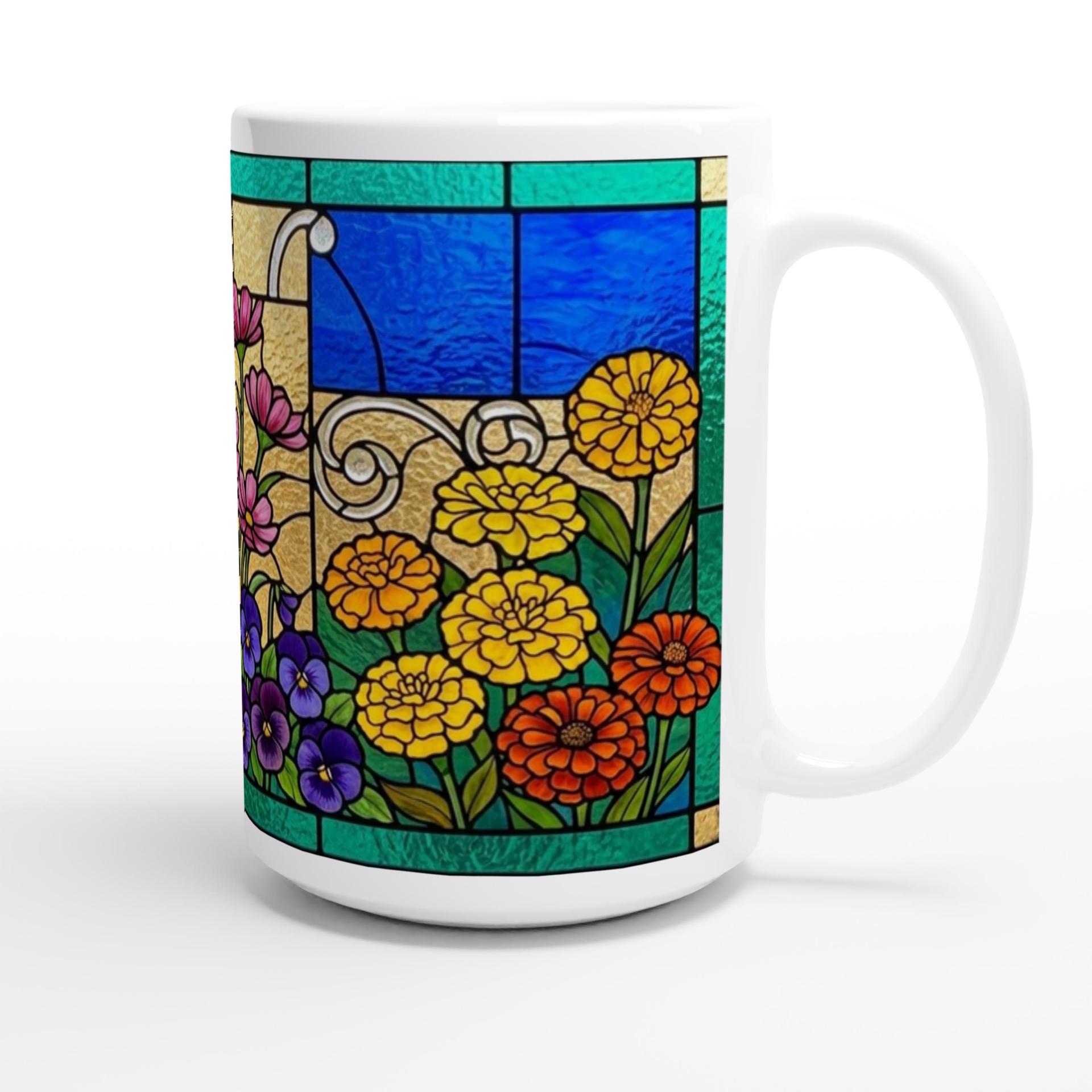 Large and Small Ceramic Mug Set, 15oz and 11oz Cups