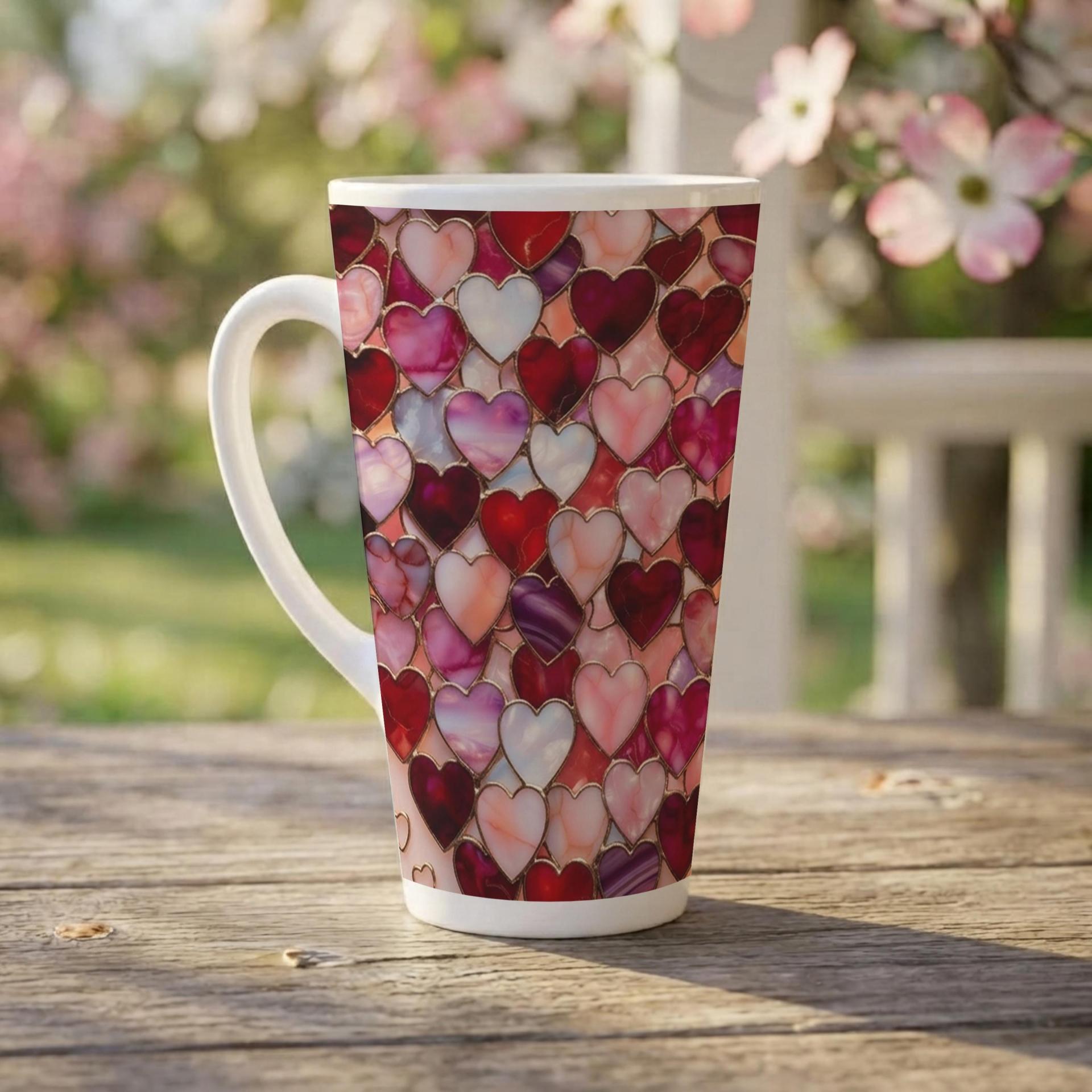 Latte 17oz Ceramic Mug - Coffee or Tea Cup, Extra Tall