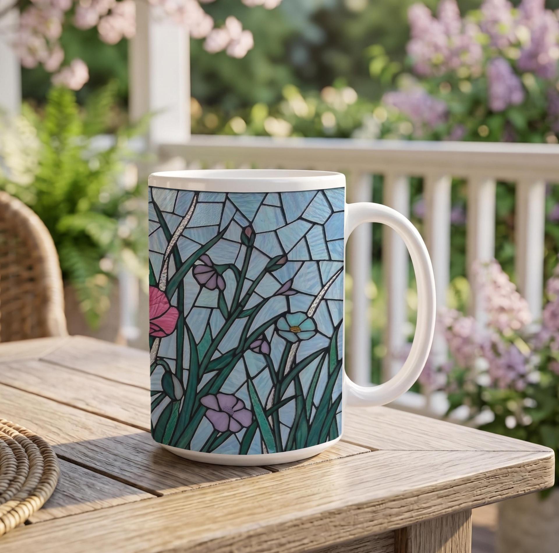 Floral Cups Set - Large and Small Mug Set