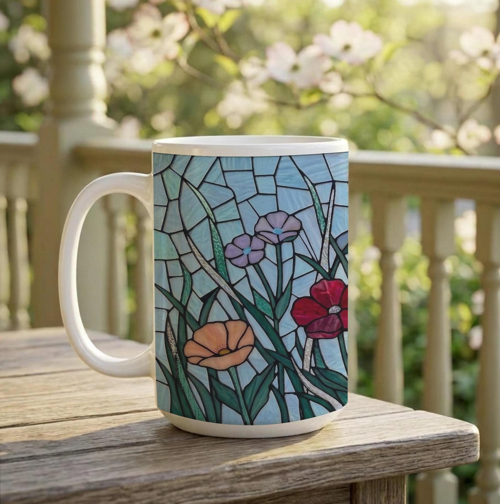 Floral Cups Set - Large and Small Mug Set