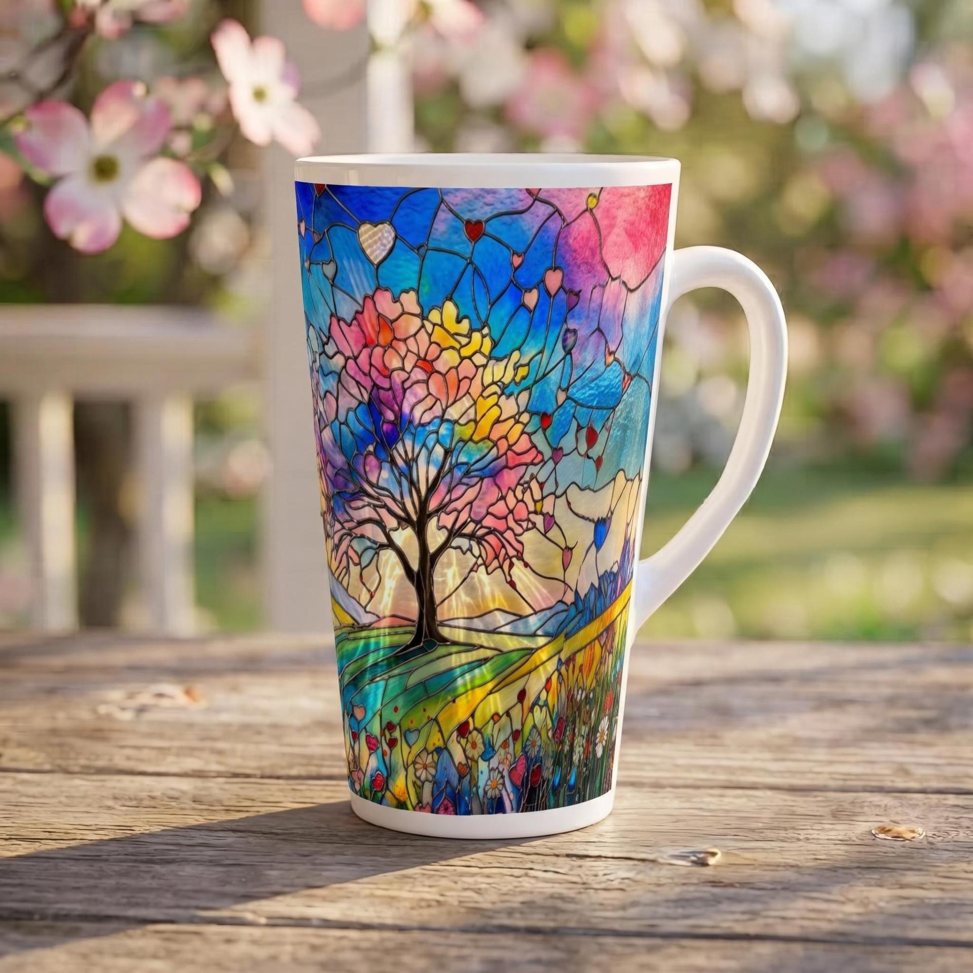 Latte 17oz Ceramic Mug - Coffee or Tea Cup, Extra Tall