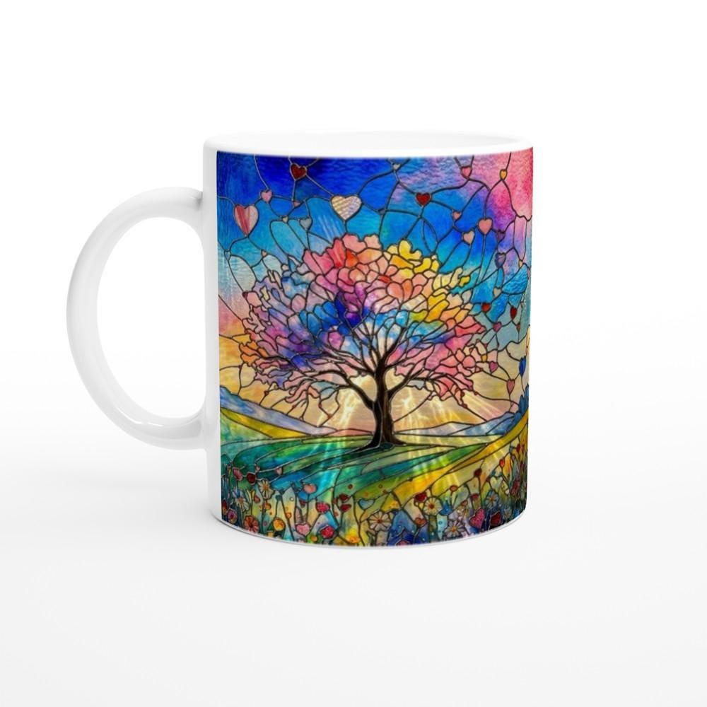 Tree Cups Set -  Large and Small Ceramic Mugs