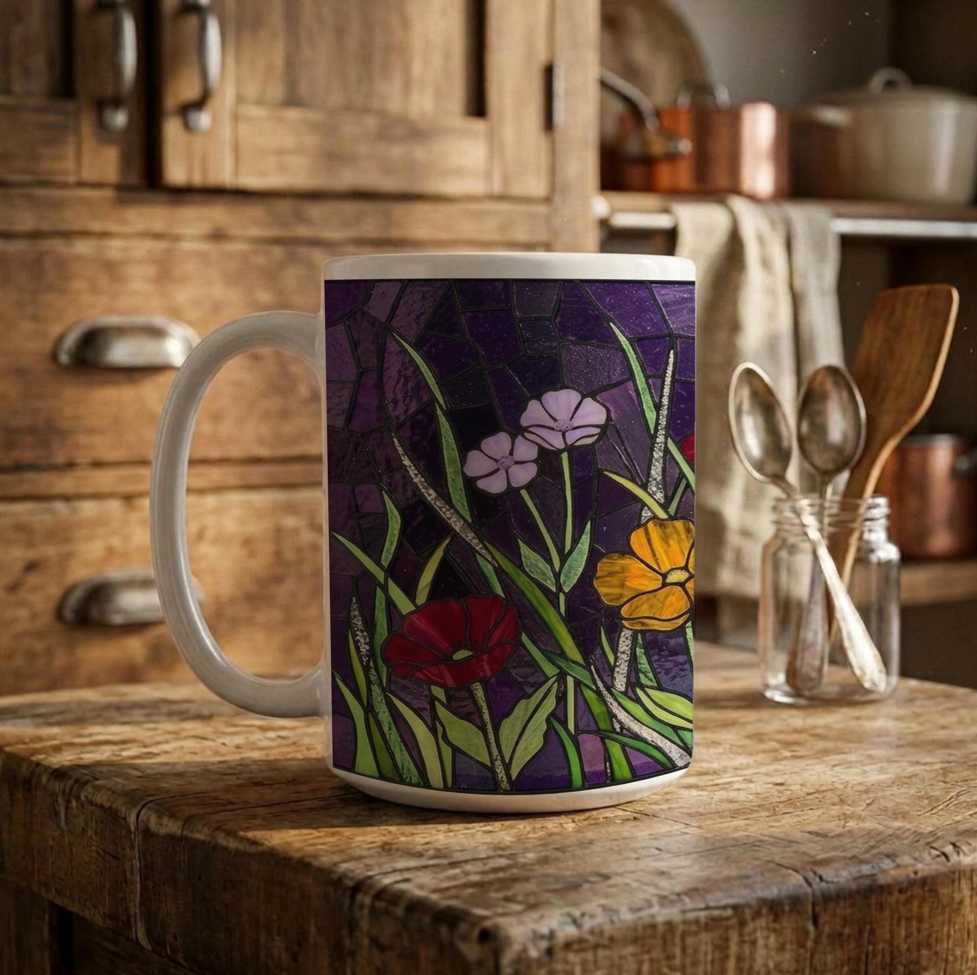 Floral Cups -  Large and Small Ceramic Mugs