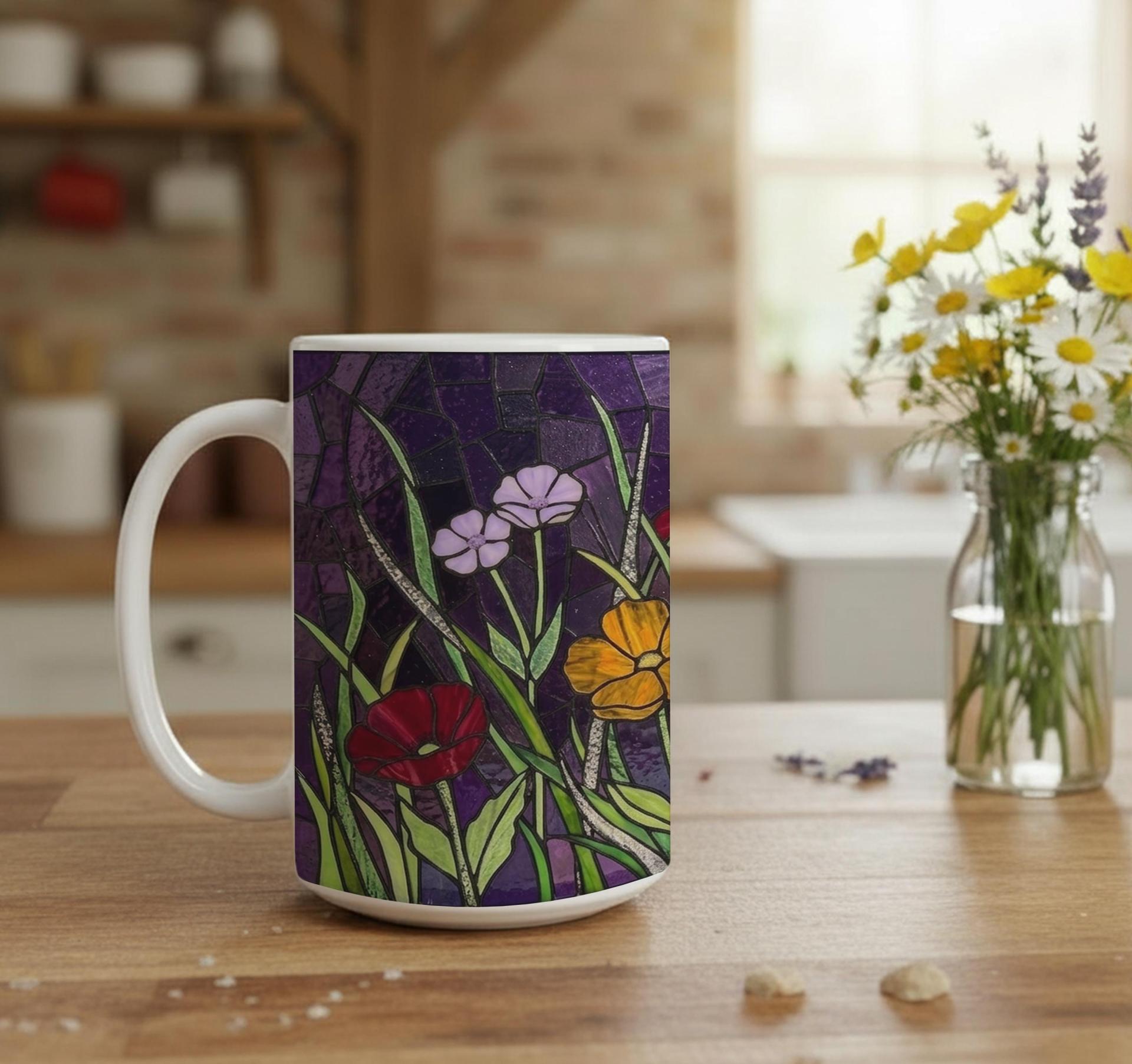 Floral Cups -  Large and Small Ceramic Mugs