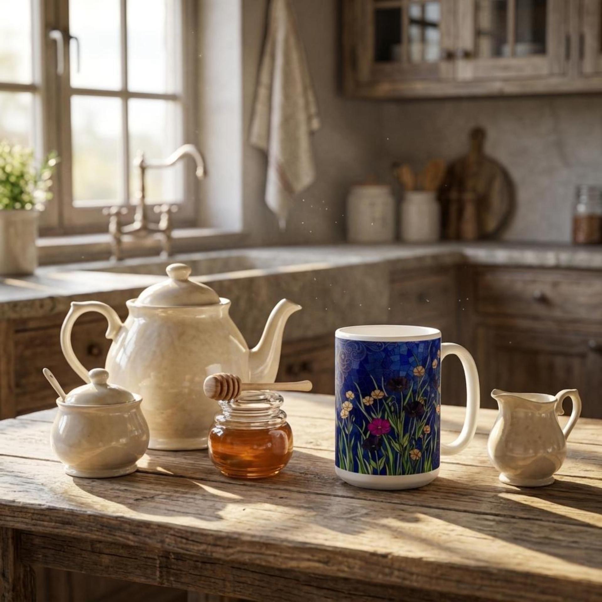 Floral Cups -  Large and Small Ceramic Mugs