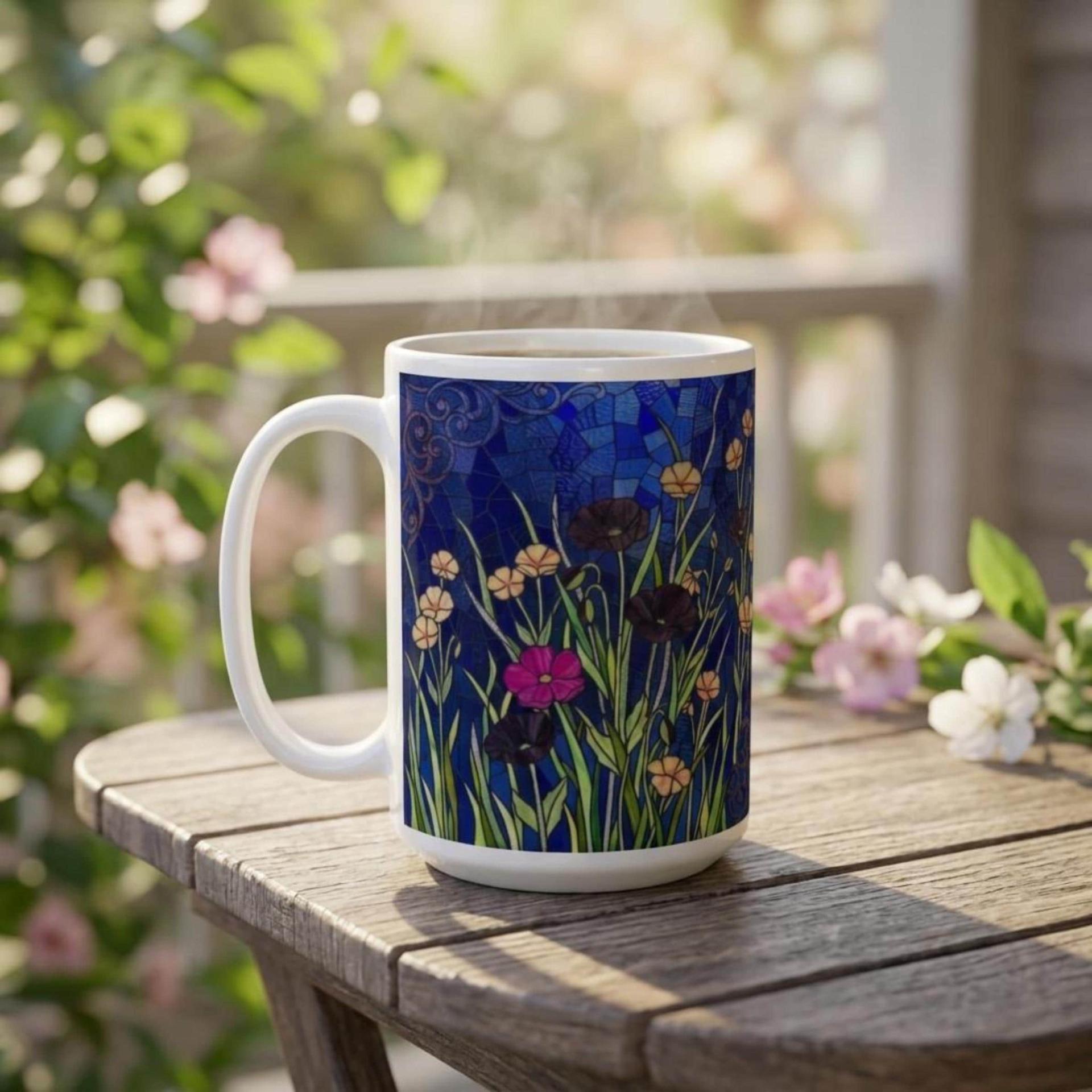 Floral Cups -  Large and Small Ceramic Mugs