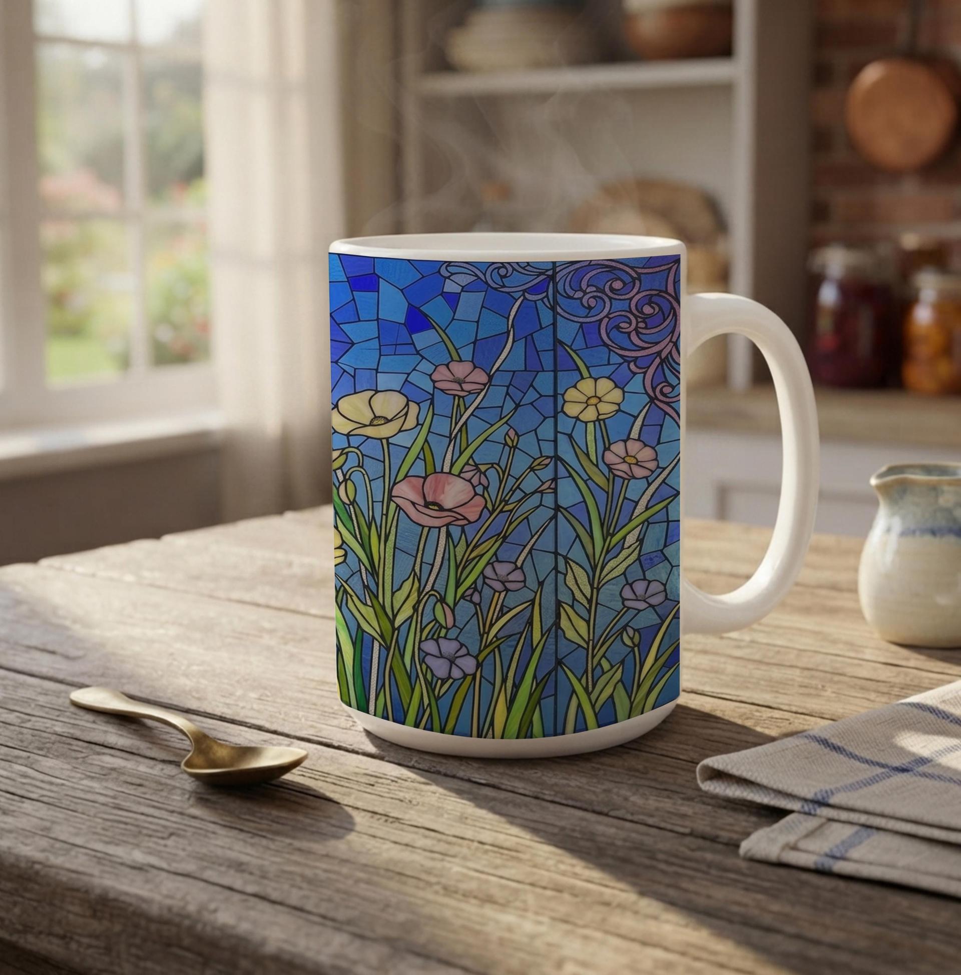 Floral Cups -  Large and Small Ceramic Mugs