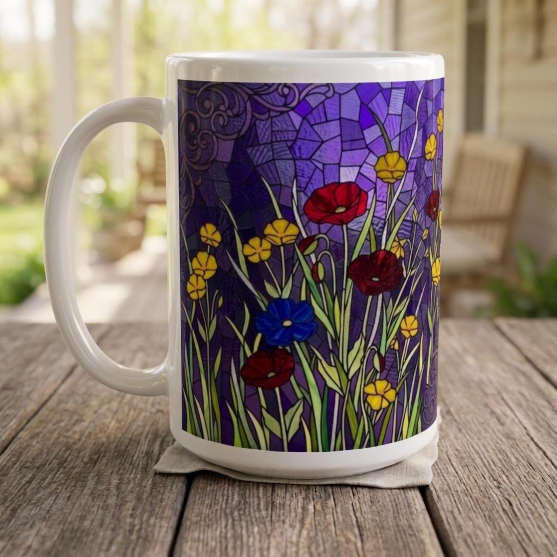 Floral Cups -  Large and Small Ceramic Mugs