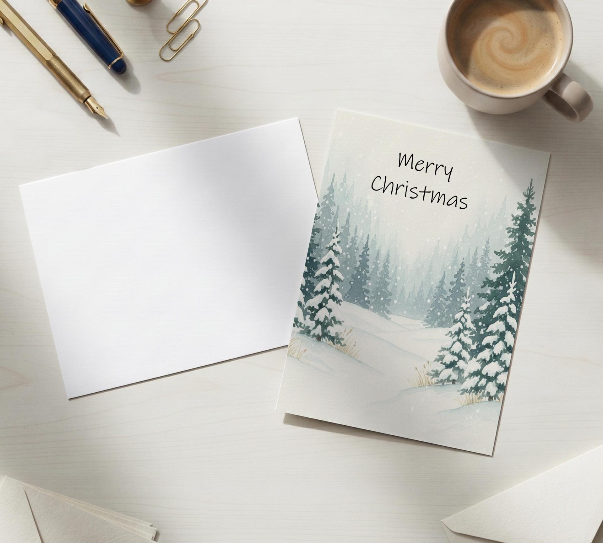 Christmas Gift Cards, Large Note Card, Money Card