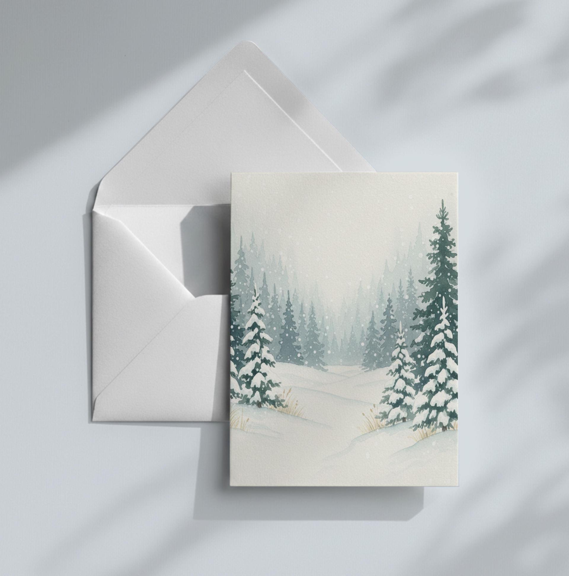 Christmas Gift Cards, Large Note Card, Money Card