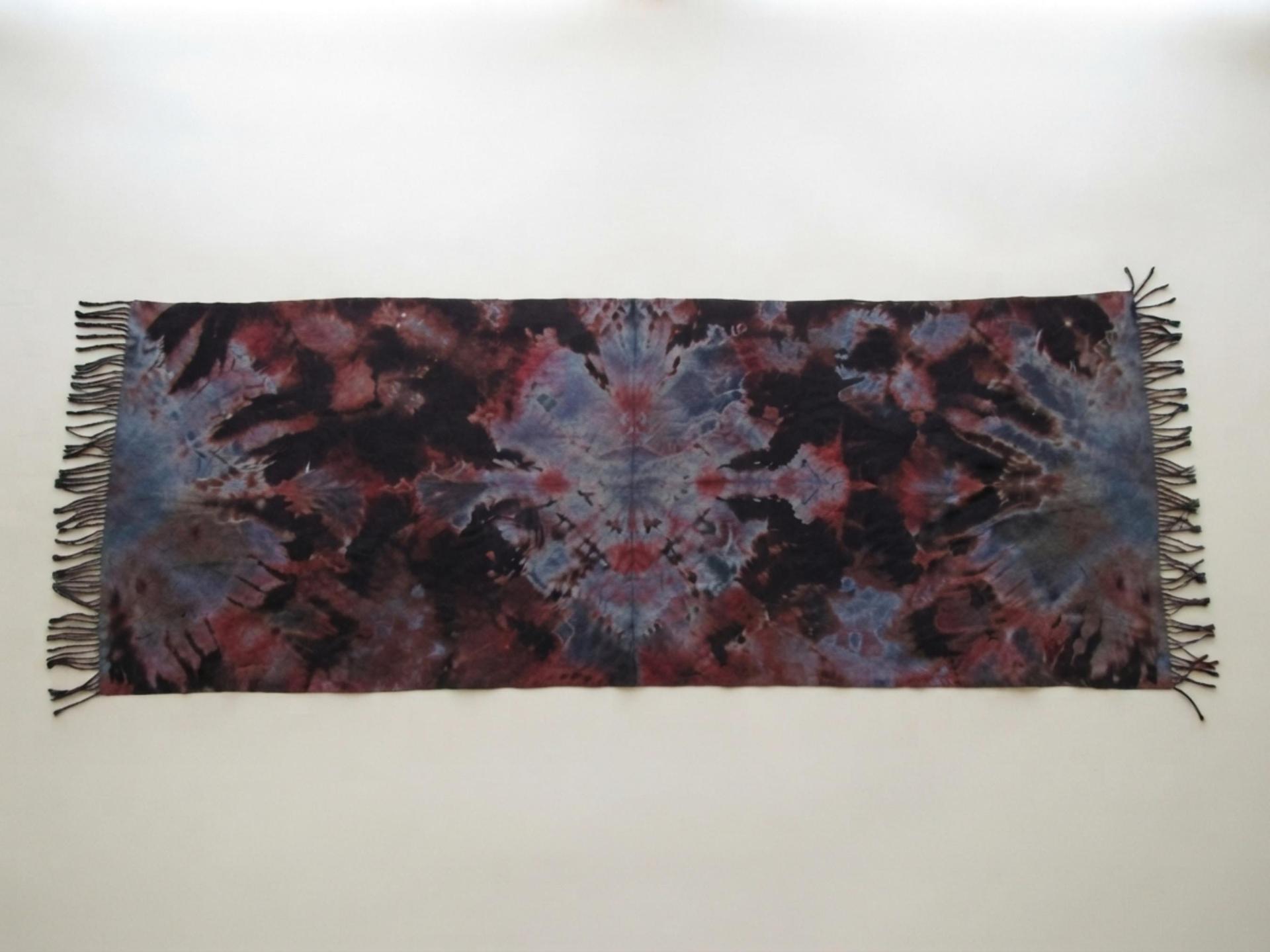 Hand Dyed Tie Dye Pashmina, Blanket Shawl, Wide Scarf, Head Wrap - Rayon Shawl