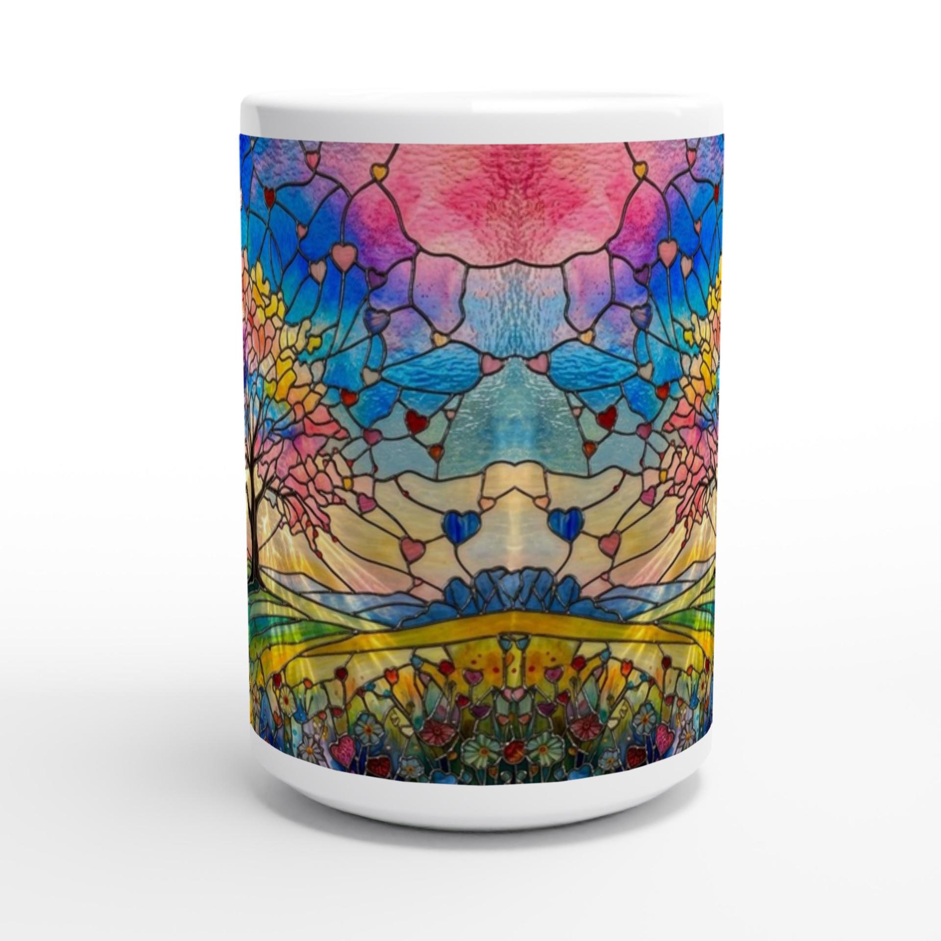 Tree Cups Set -  Large and Small Ceramic Mugs