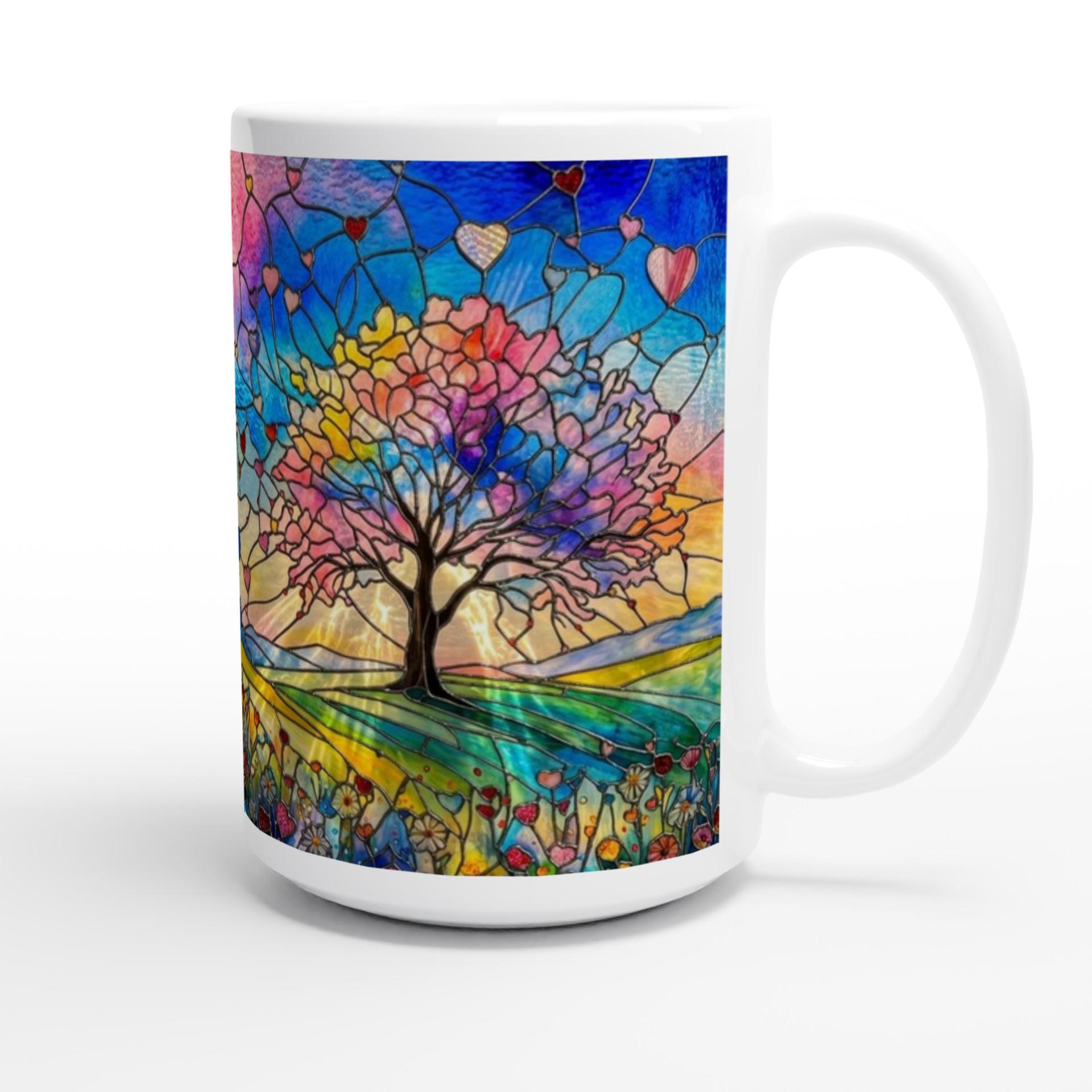 Tree Cups Set -  Large and Small Ceramic Mugs