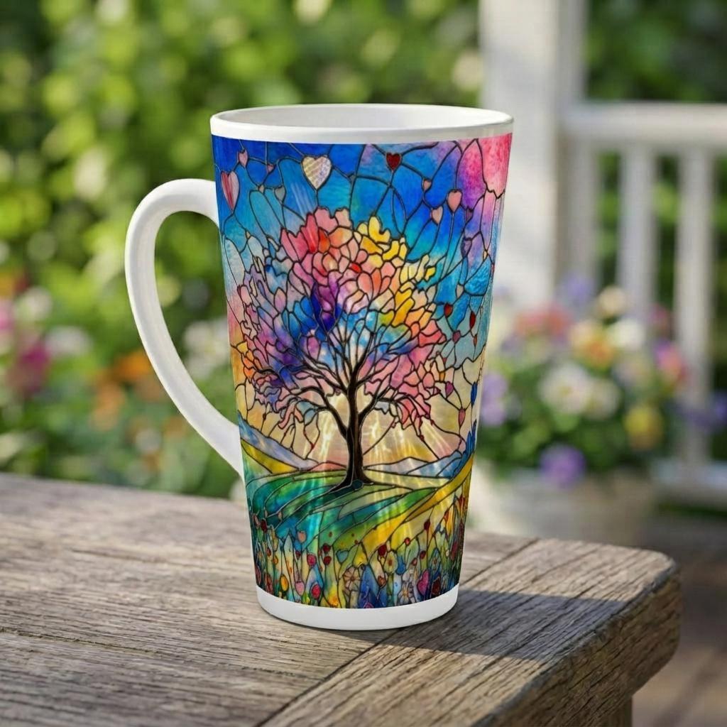 Latte 17oz Ceramic Mug - Coffee or Tea Cup, Extra Tall