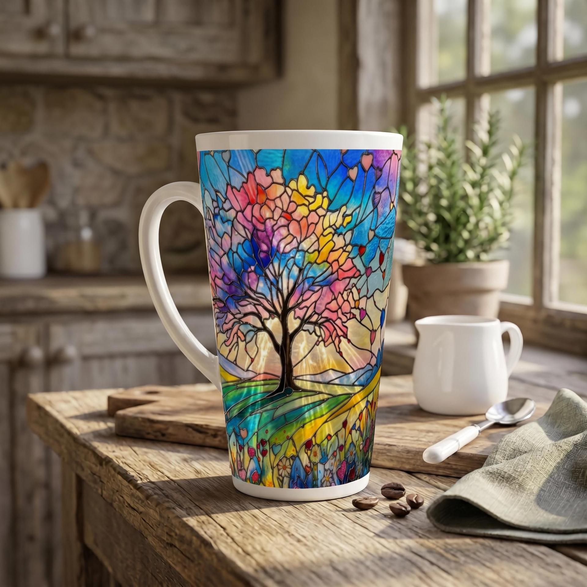 Latte 17oz Ceramic Mug - Coffee or Tea Cup, Extra Tall