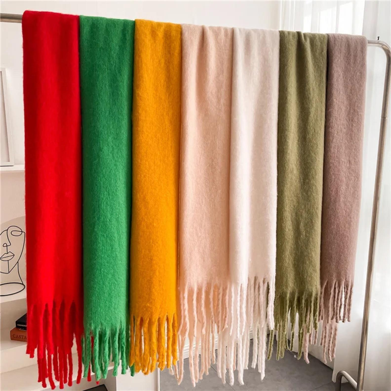 Multiple Colors, Long Thick Scarf, Extra Soft and Fluffy Scarf