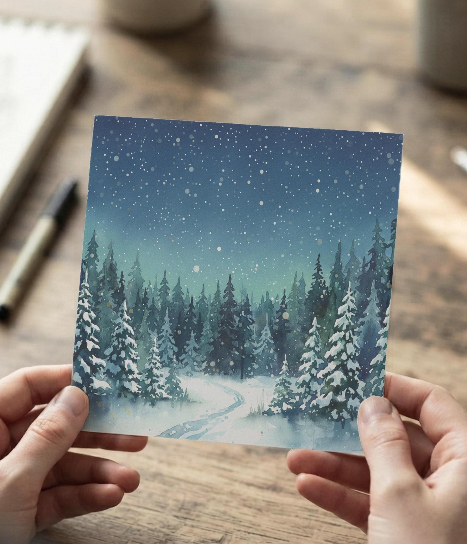 Cards - Winter Forest - Christmas Cards, in singles or bulk packs