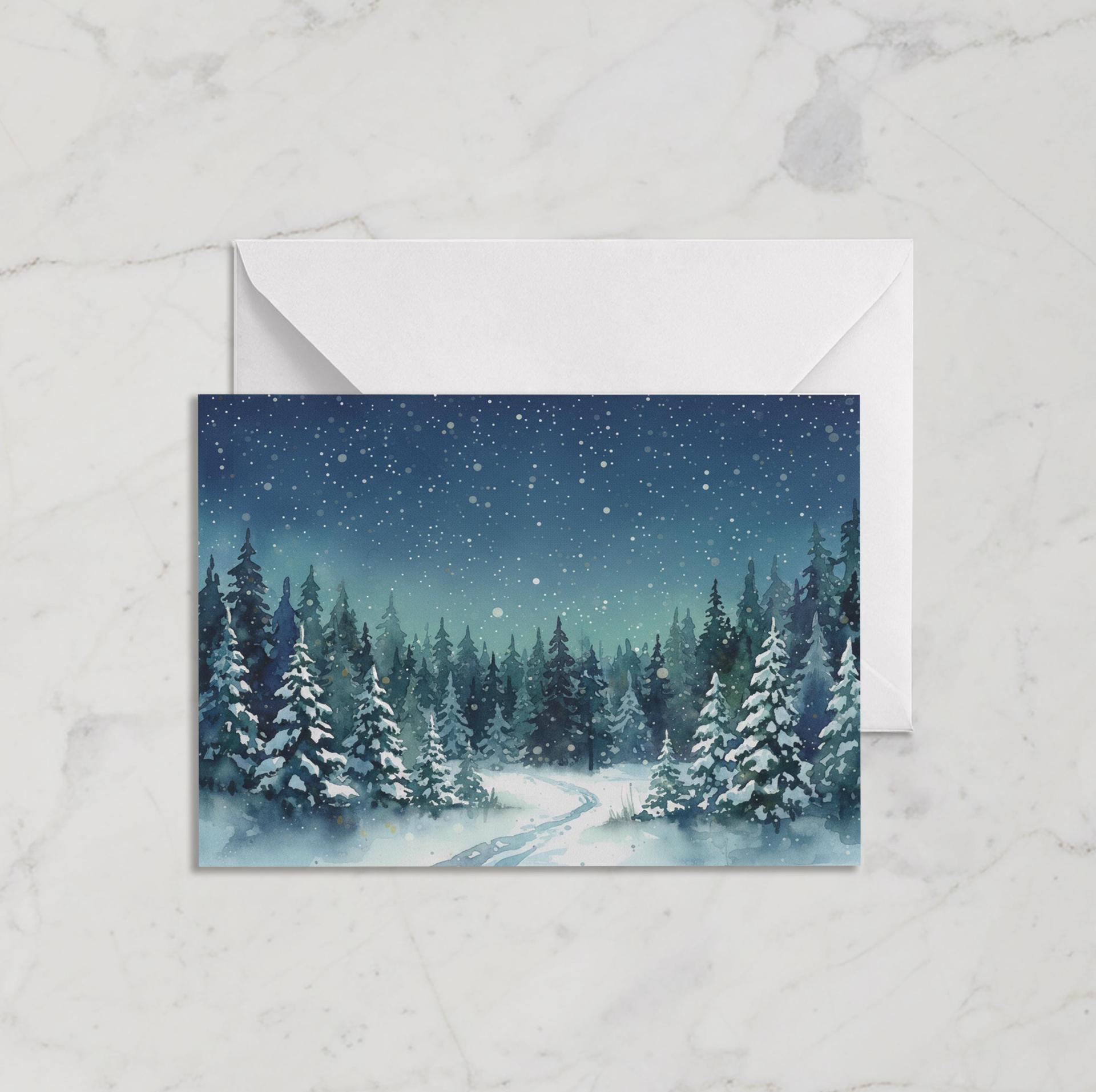 Cards - Winter Forest - Christmas Cards, in singles or bulk packs