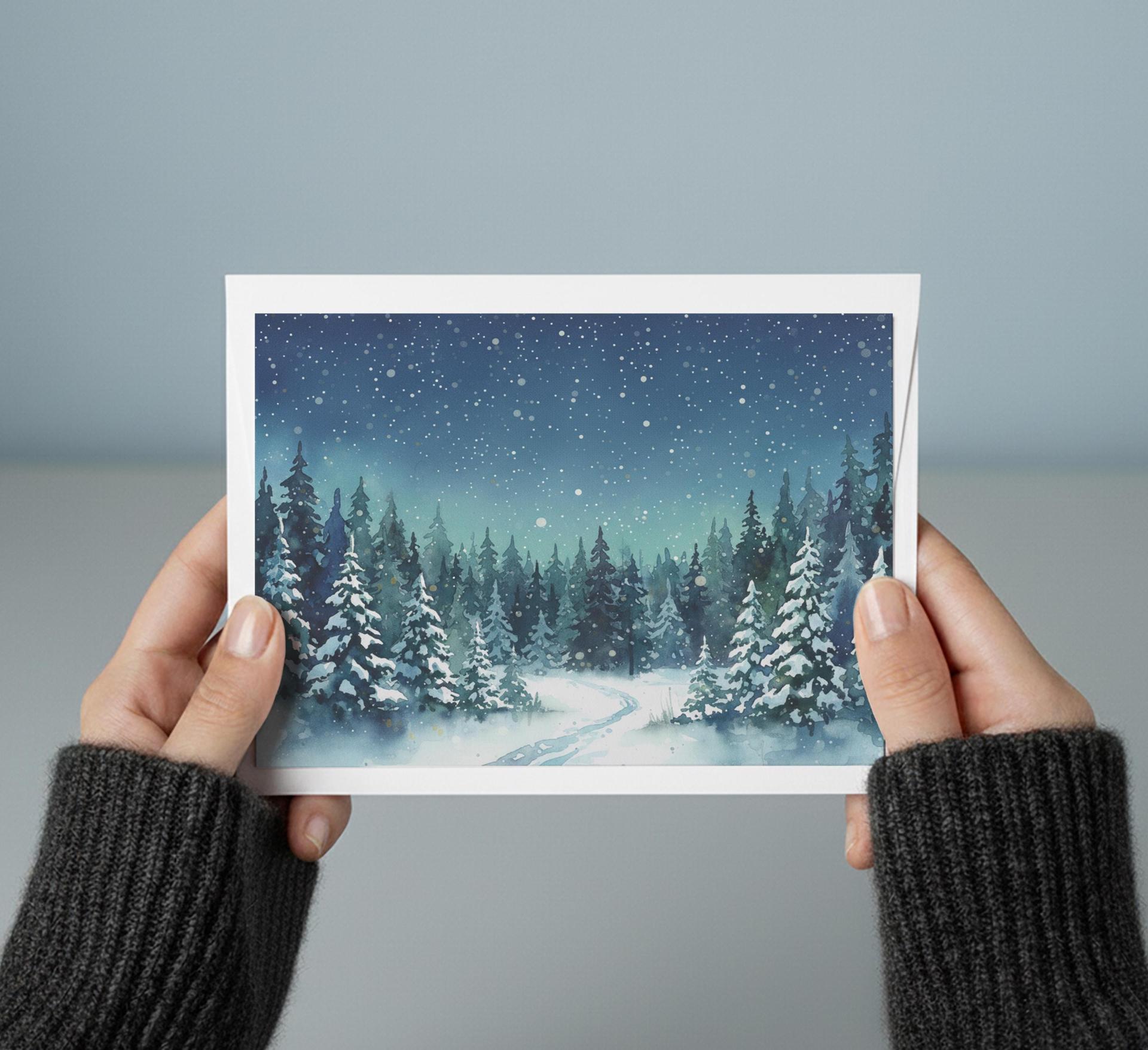 Cards - Winter Forest - Christmas Cards, in singles or bulk packs