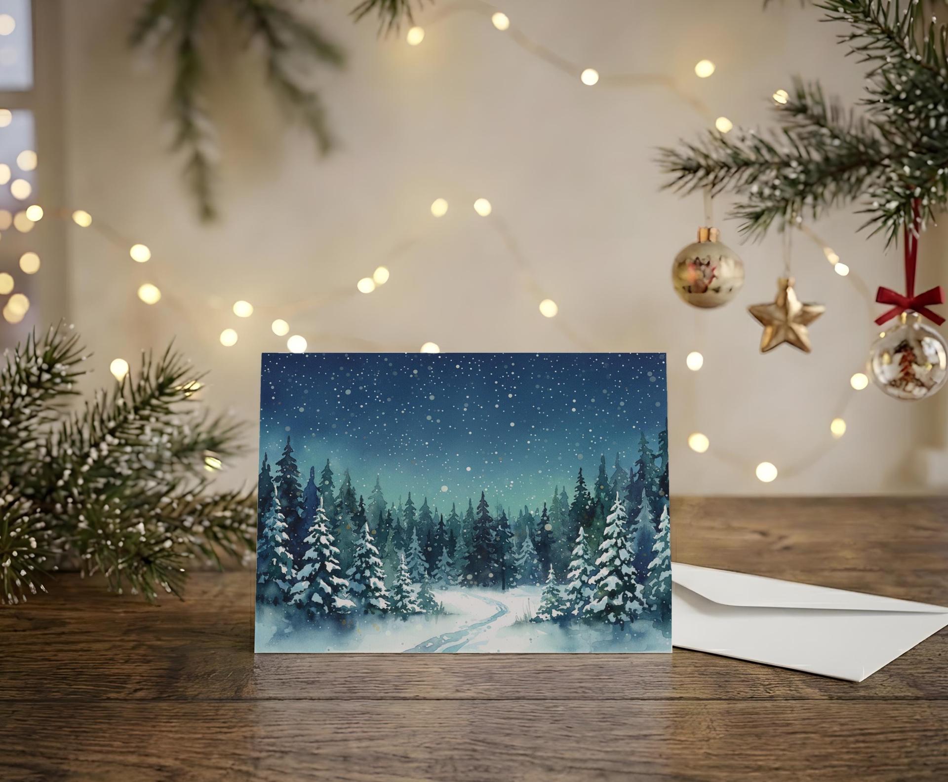 Cards - Winter Forest - Christmas Cards, in singles or bulk packs