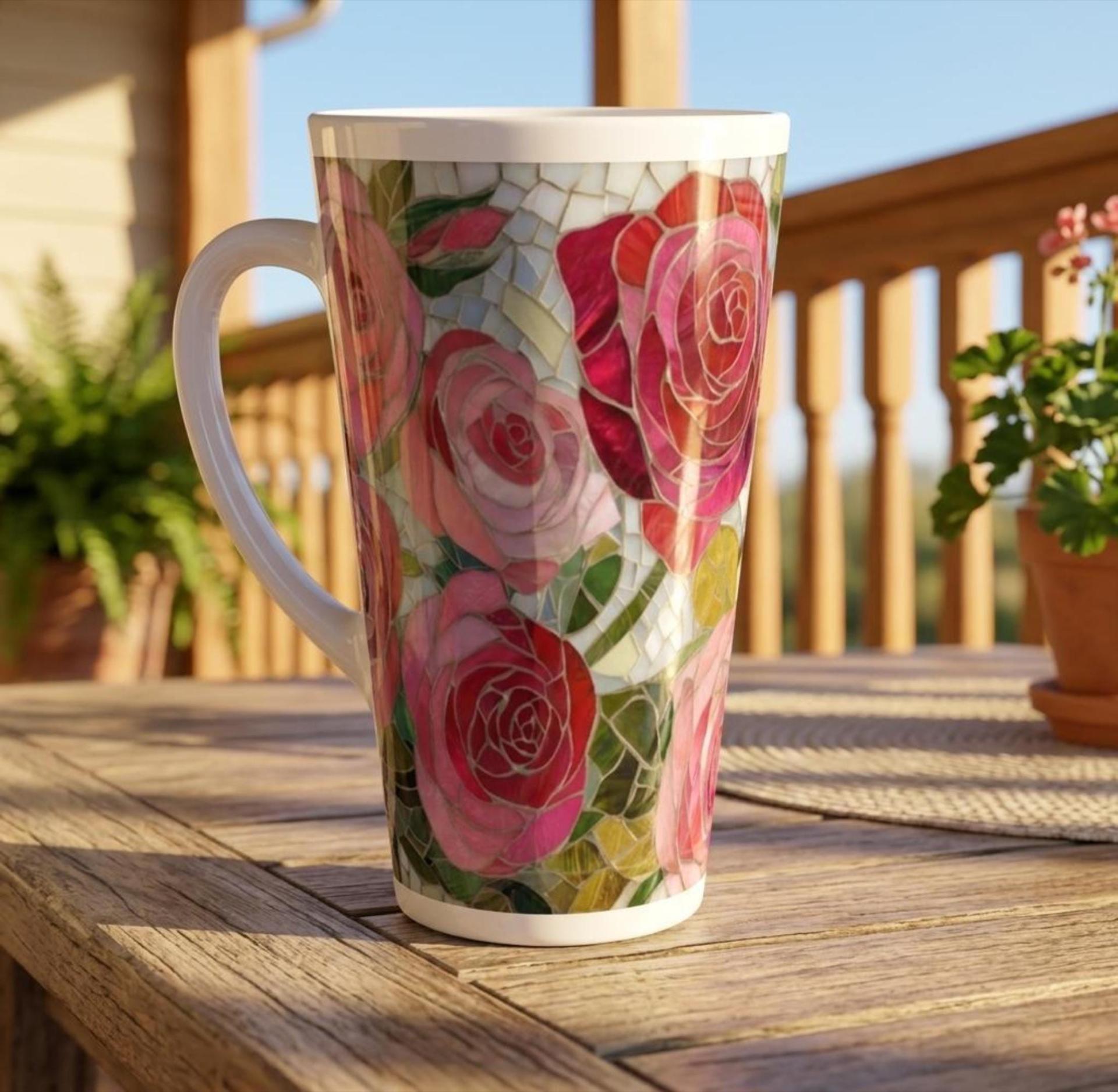 Latte 17oz Ceramic Mug - Coffee or Tea Cup, Extra Tall