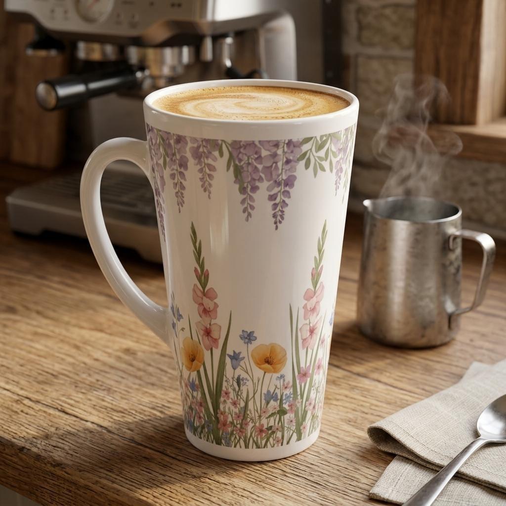 Latte 17oz Ceramic Mug - Coffee or Tea Cup, Extra Tall