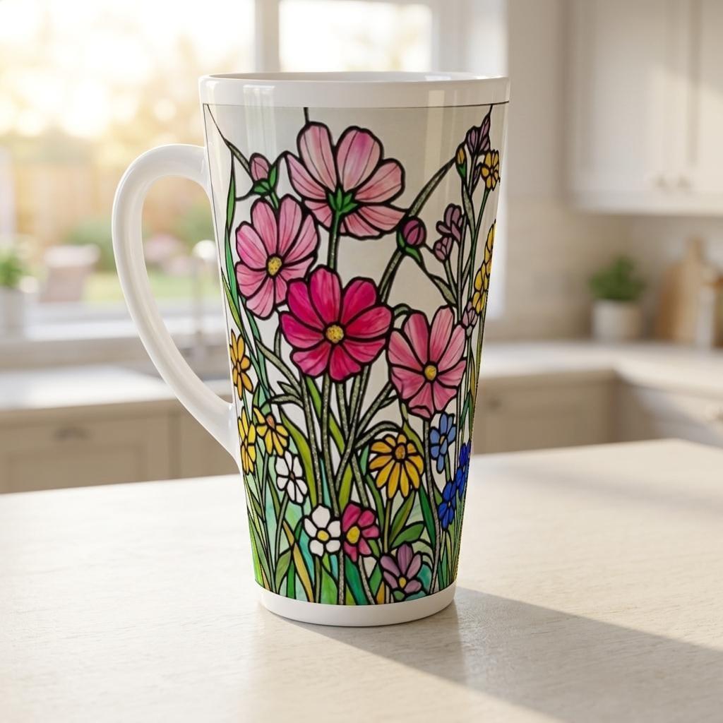 Latte 17oz Ceramic Mug - Coffee or Tea Cup, Extra Tall