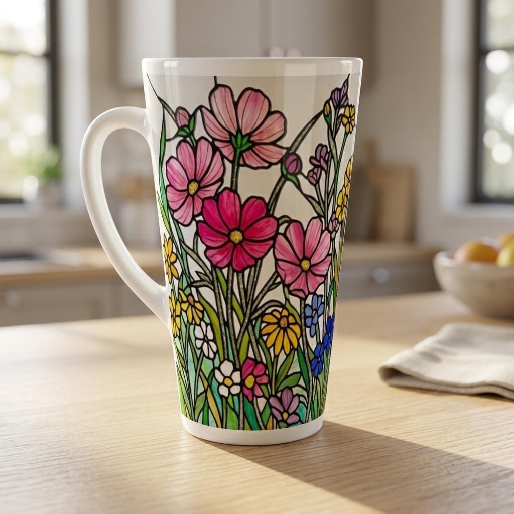 Latte 17oz Ceramic Mug - Coffee or Tea Cup, Extra Tall