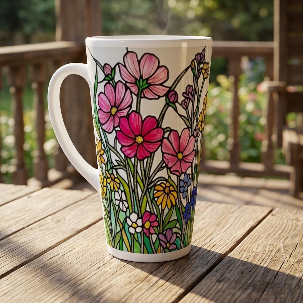 Latte 17oz Ceramic Mug - Coffee or Tea Cup, Extra Tall