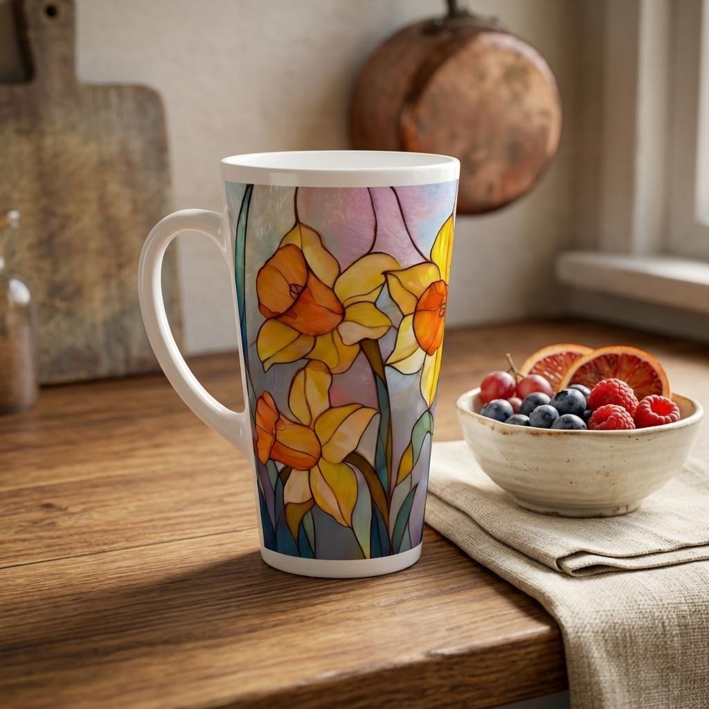 Latte 17oz Ceramic Mug - Coffee or Tea Cup, Extra Tall
