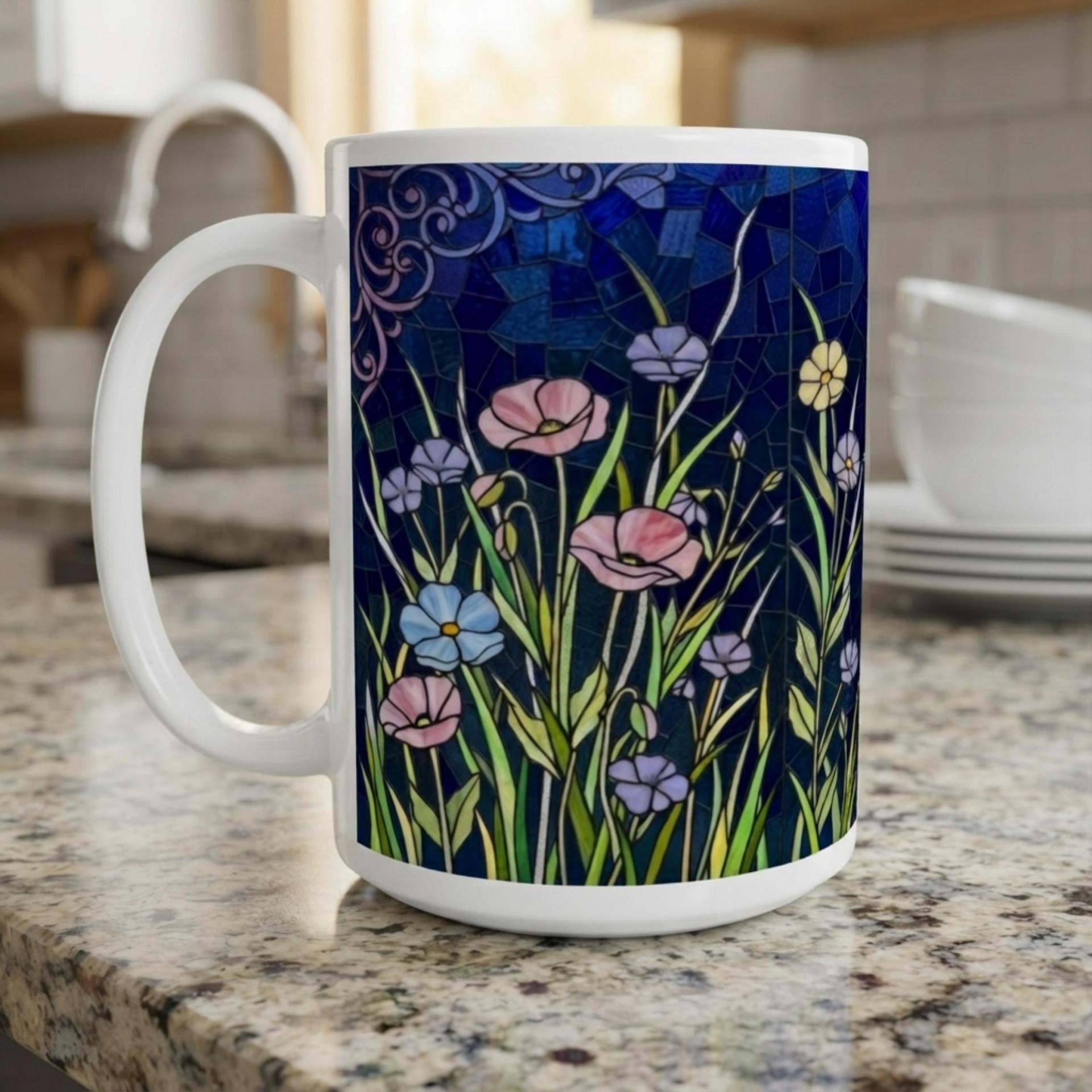 Floral Cups -  Large and Small Ceramic Mugs
