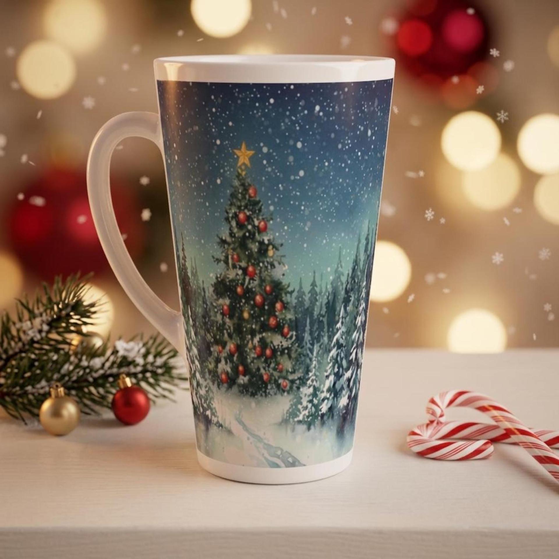 Latte 17oz Ceramic Mug - Coffee or Tea Cup, Extra Tall