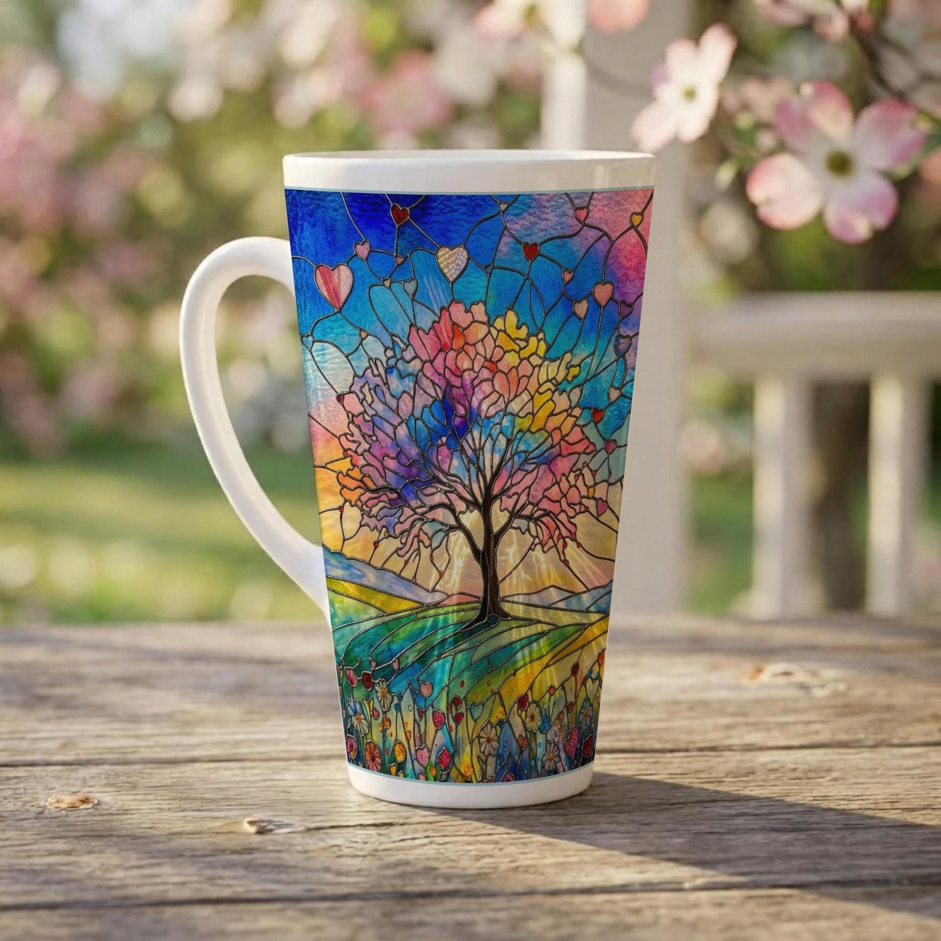 Latte 17oz Ceramic Mug - Coffee or Tea Cup, Extra Tall