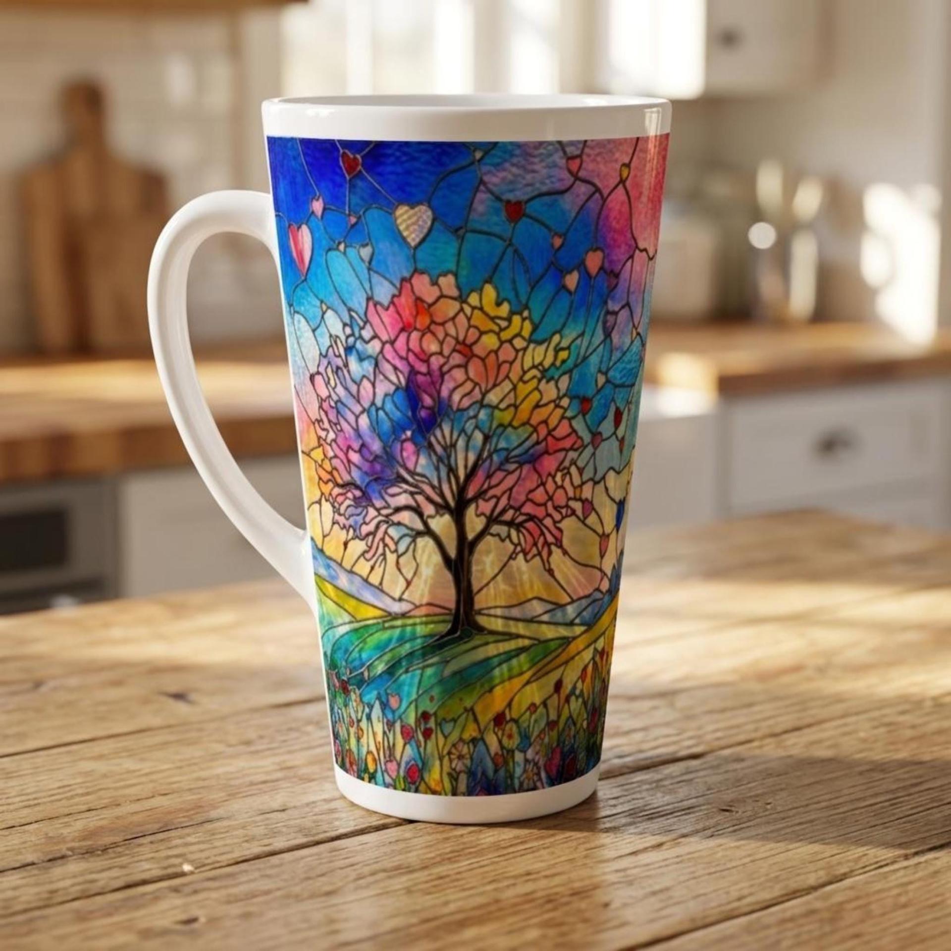 Latte 17oz Ceramic Mug - Coffee or Tea Cup, Extra Tall