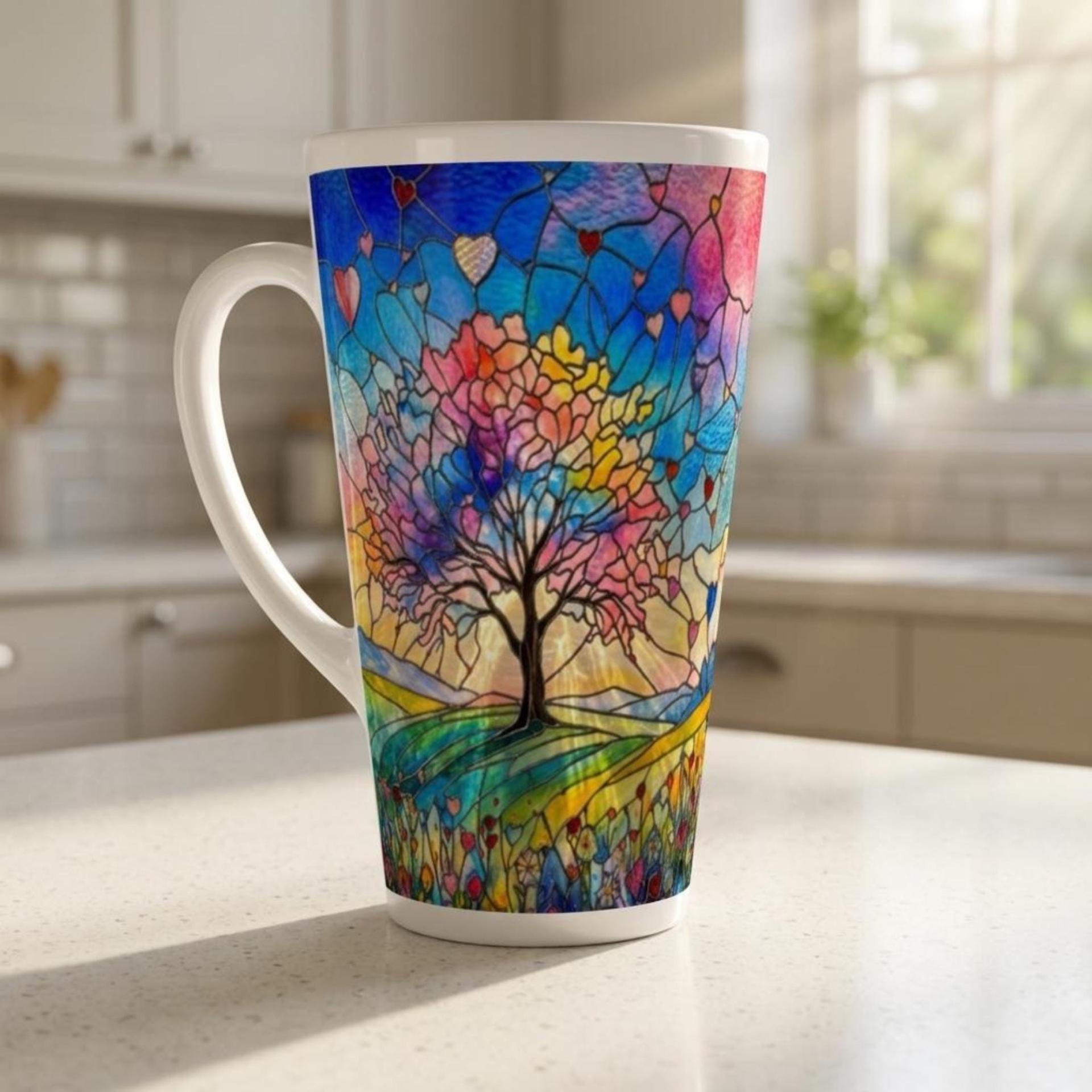 Latte 17oz Ceramic Mug - Coffee or Tea Cup, Extra Tall