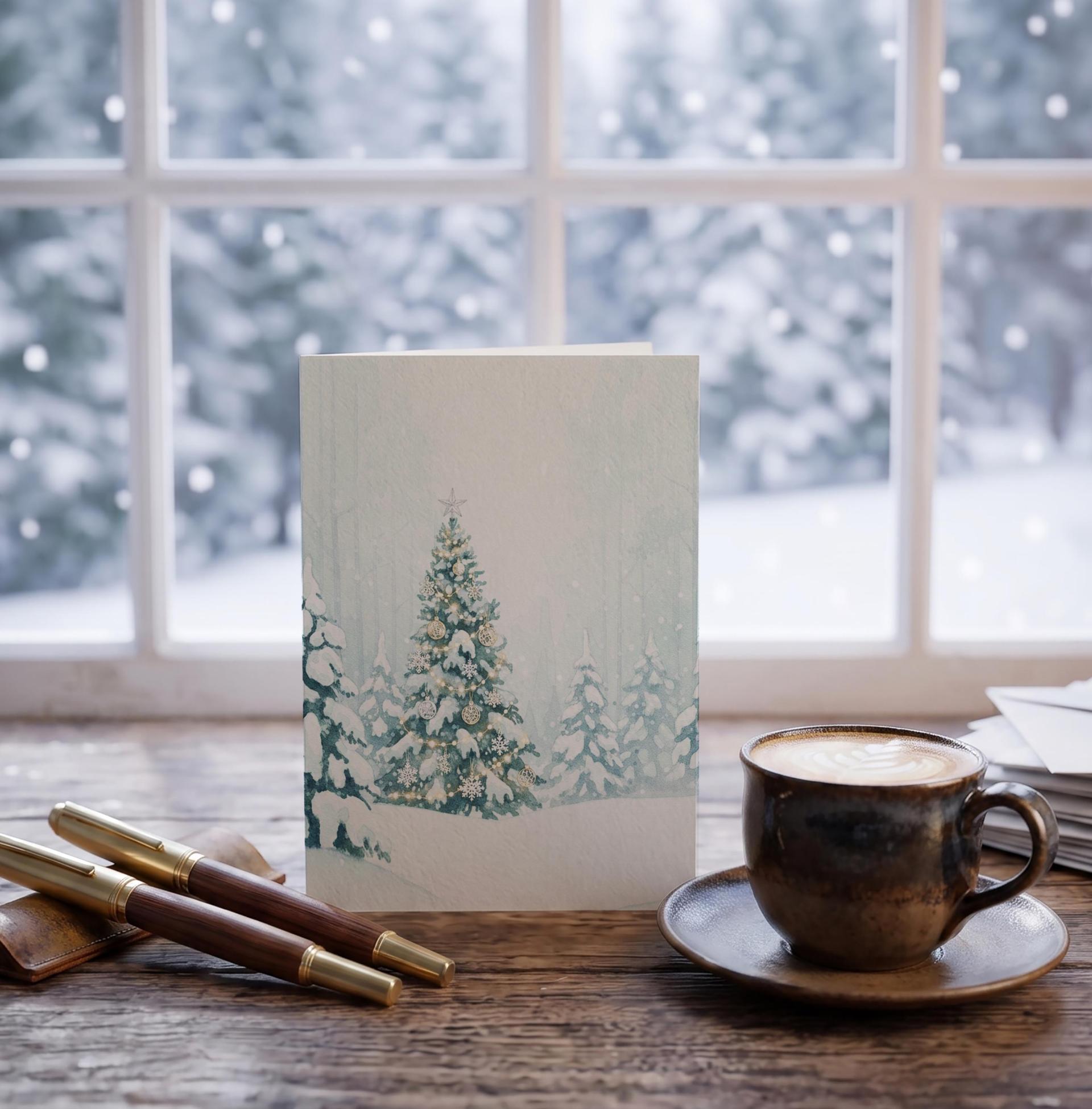 Christmas Gift Cards, Large Note Card, Money Card