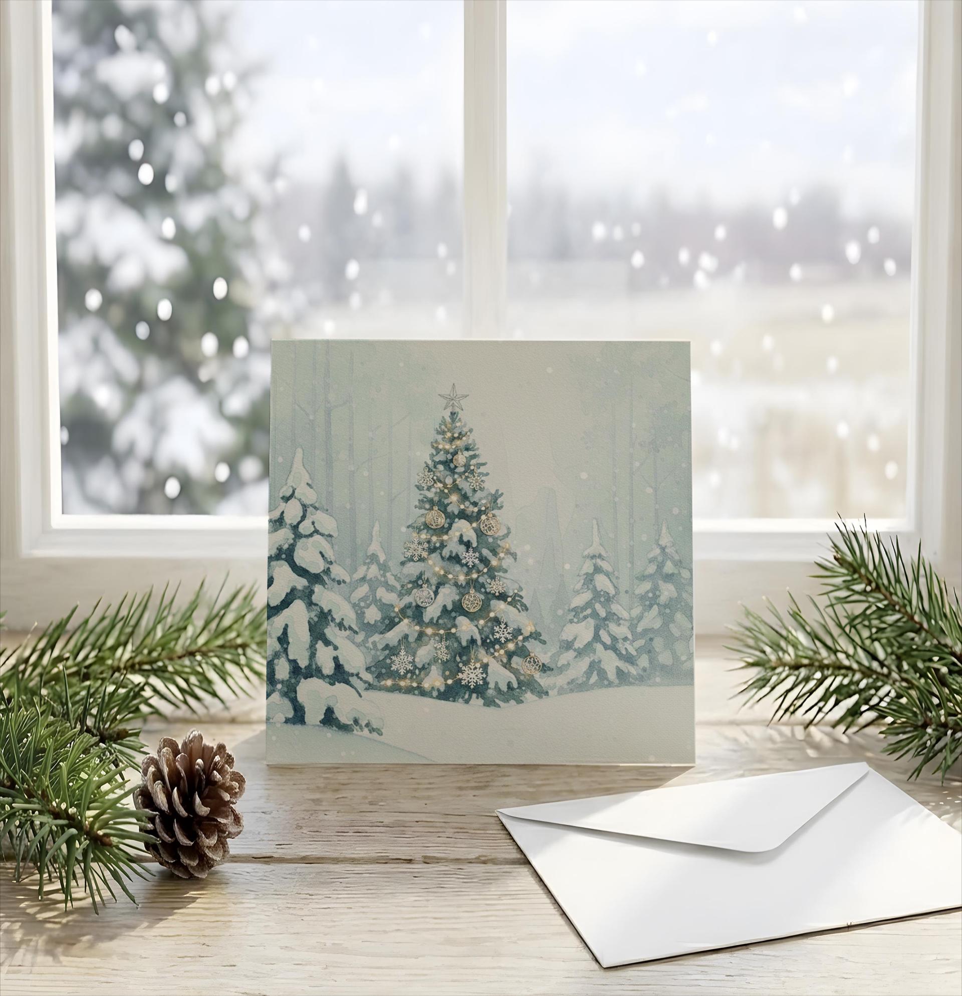 Christmas Gift Cards, Large Note Card, Money Card