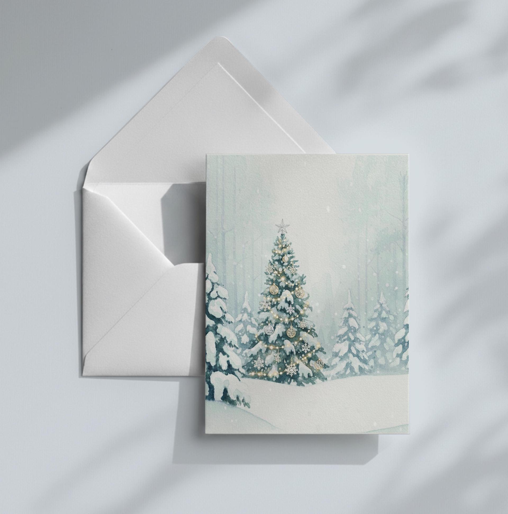 Christmas Gift Cards, Large Note Card, Money Card