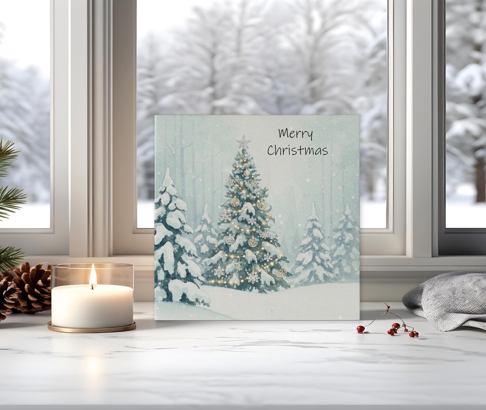 Christmas Gift Cards, Large Note Card, Money Card