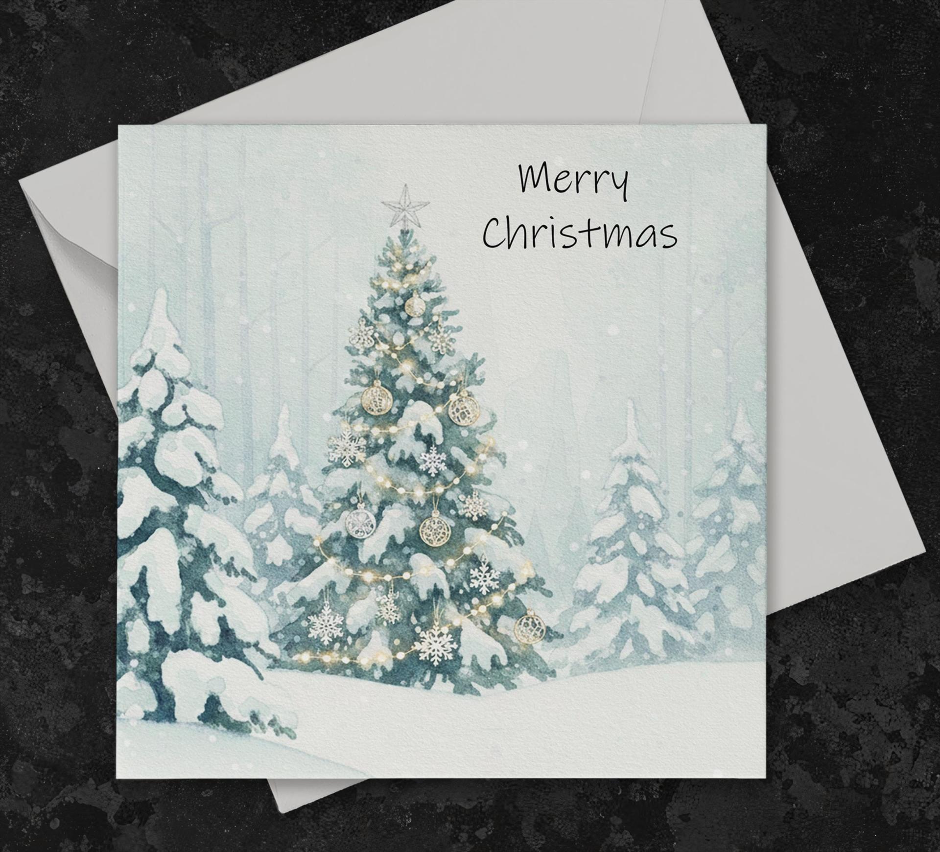 Christmas Gift Cards, Large Note Card, Money Card