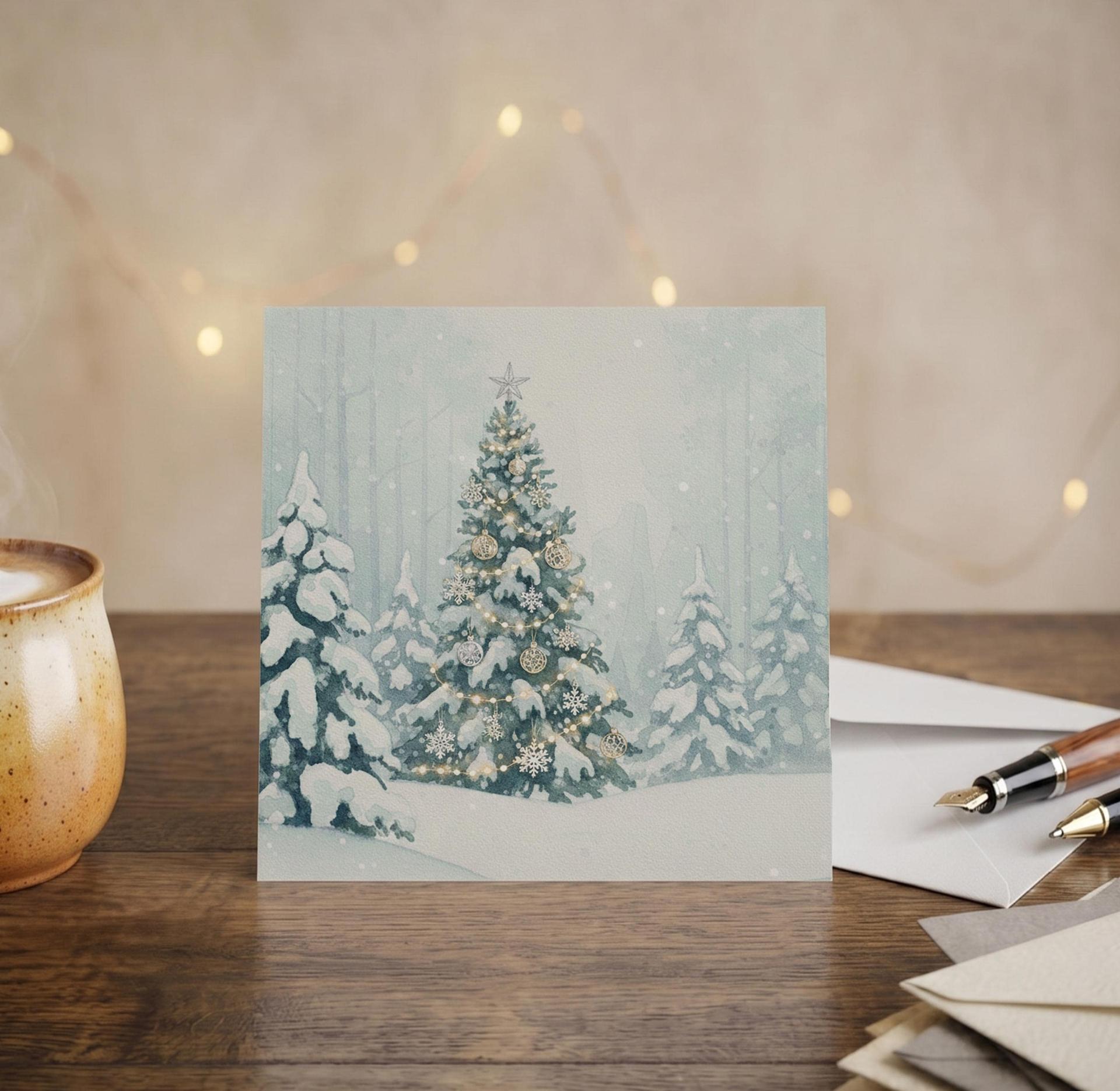 Christmas Gift Cards, Large Note Card, Money Card