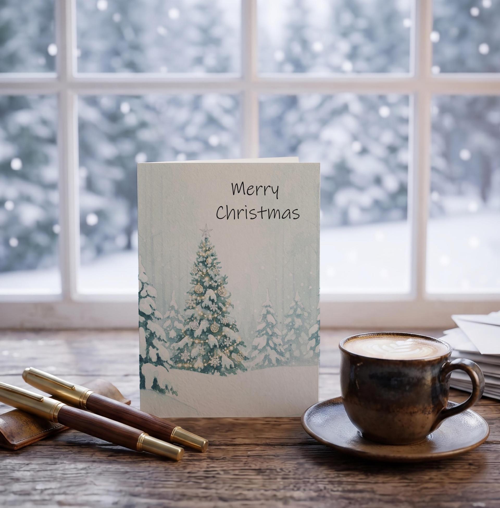 Christmas Gift Cards, Large Note Card, Money Card